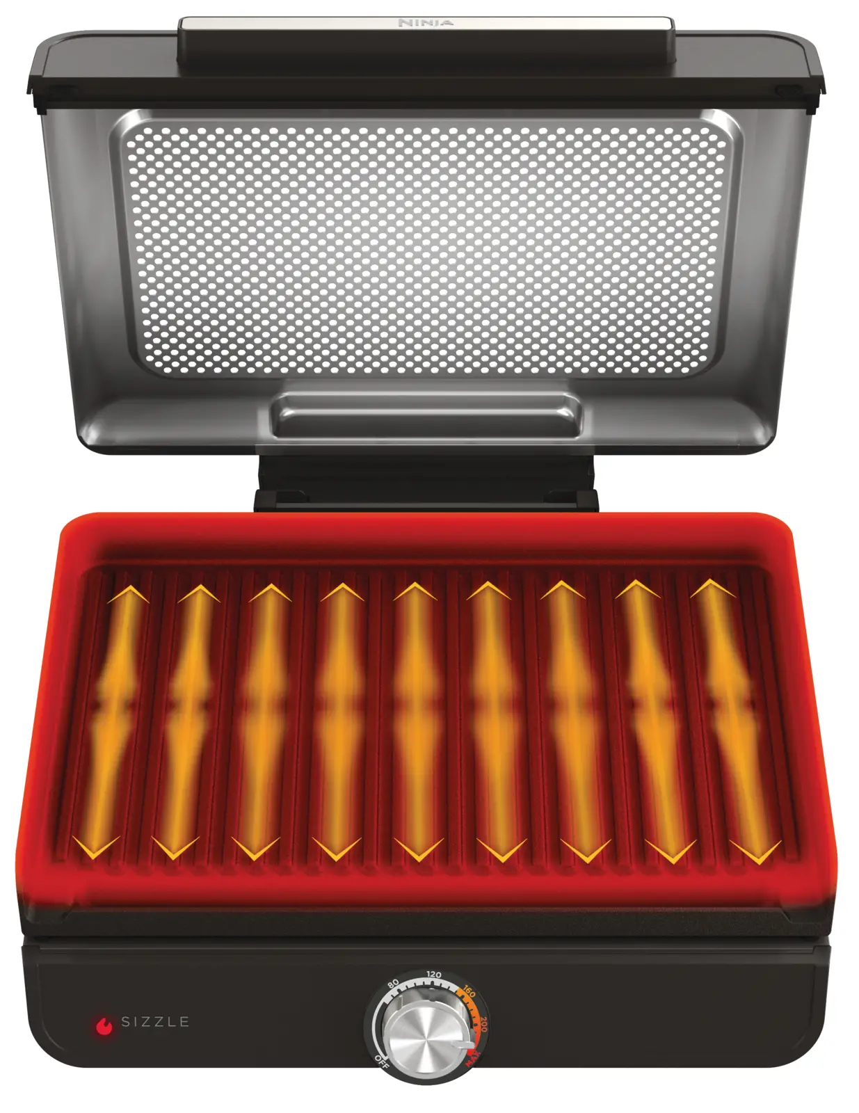 Ninja GR101EU Sizzle Rookvrije Contactgrill en Bakplaat