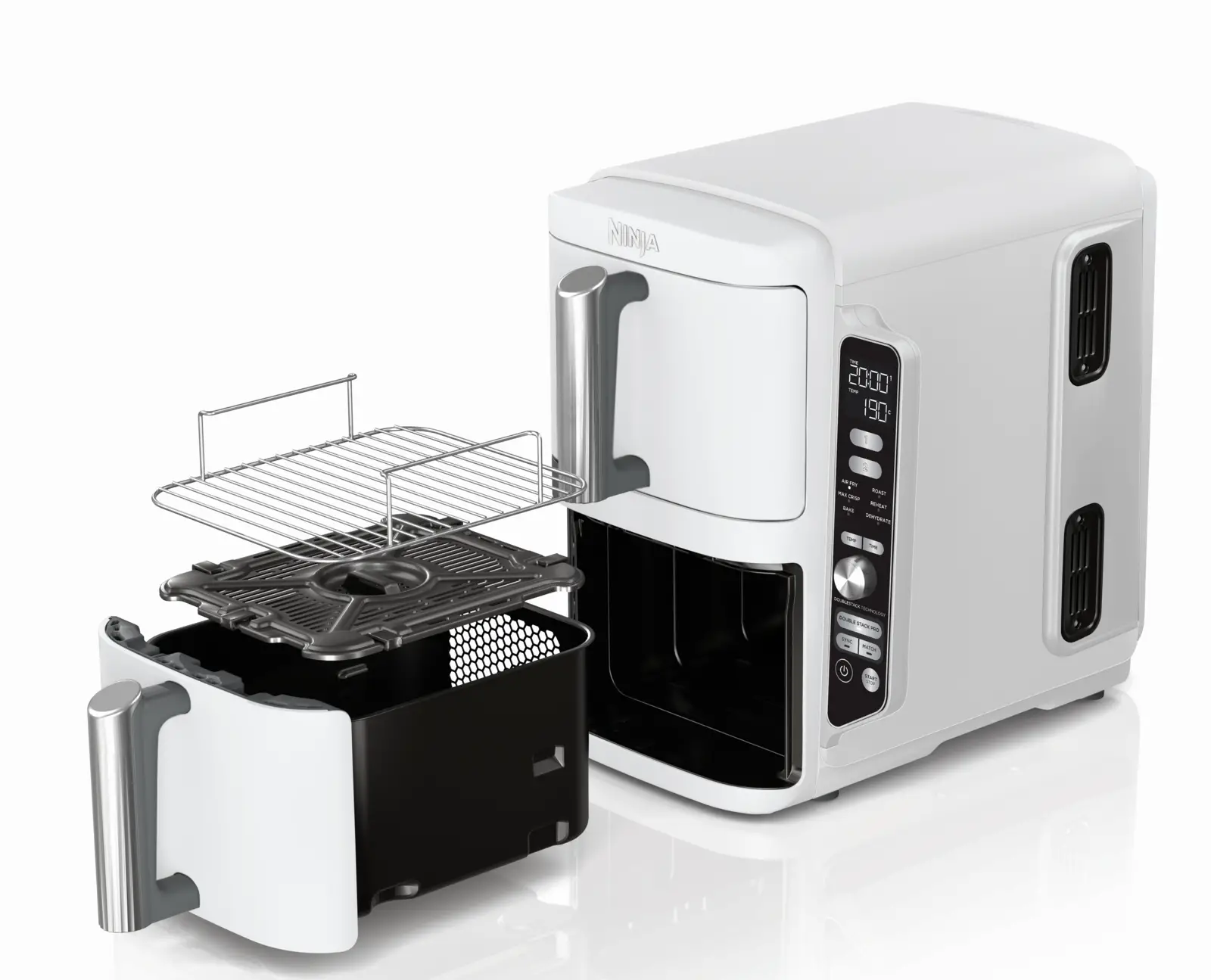 Ninja SL400EUWH Double Stack XL 2-Drawer Airfryer - Wit