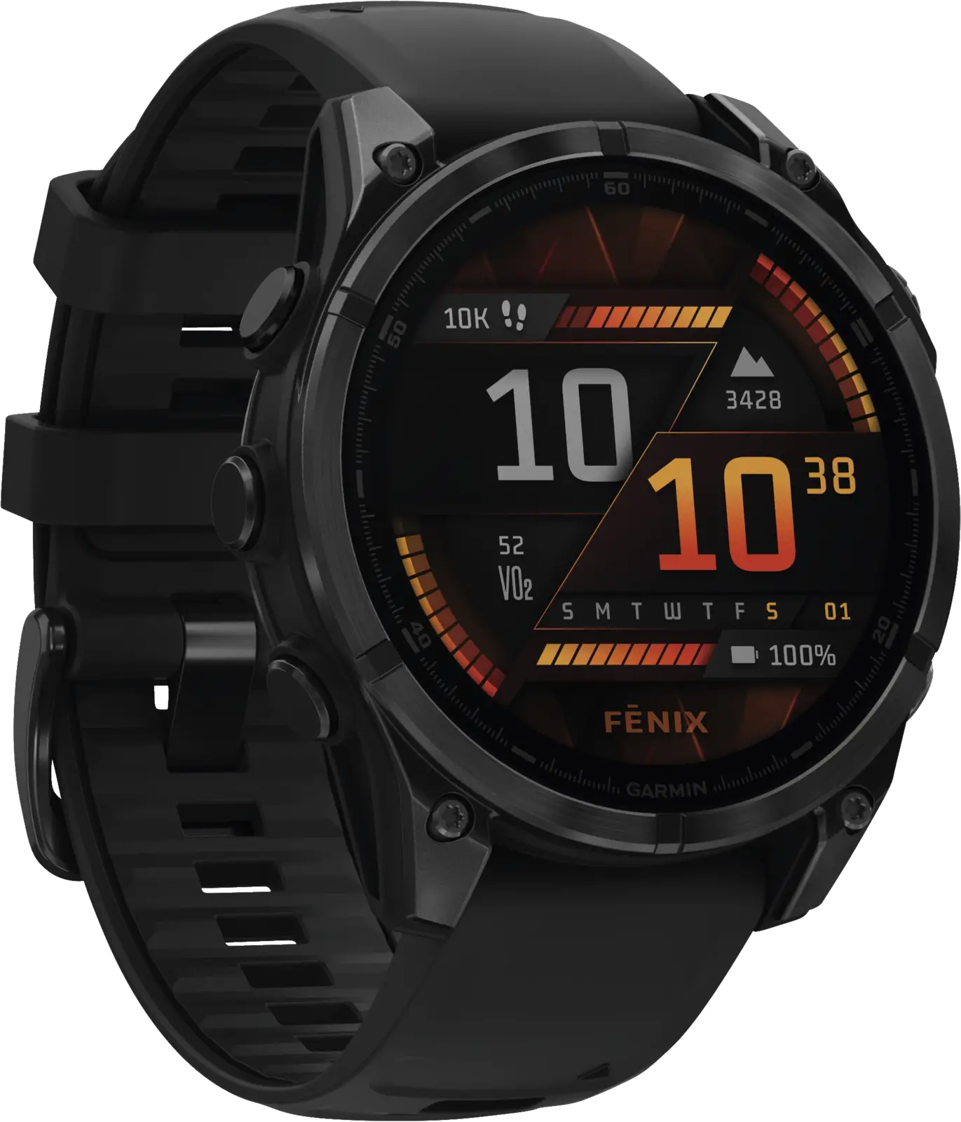 Garmin fenix 8 - 47 mm AMOLED Slate Grey met zwarte siliconen band