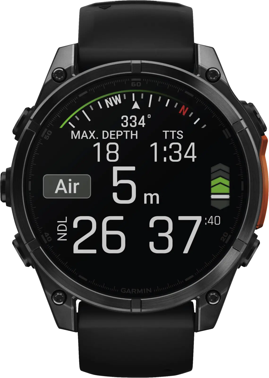 Garmin fenix 8 - 47 mm AMOLED Slate Grey met zwarte siliconen band