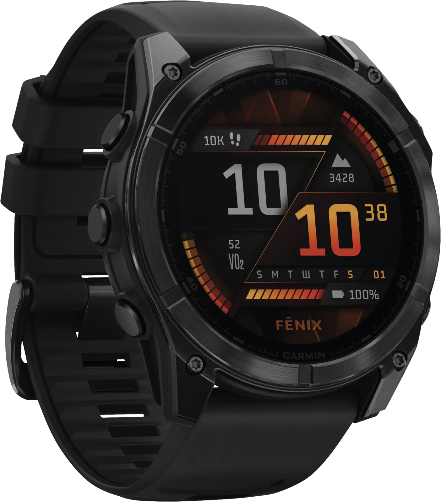 Garmin fenix 8 - 51 mm AMOLED Slate Grey met zwarte siliconen band