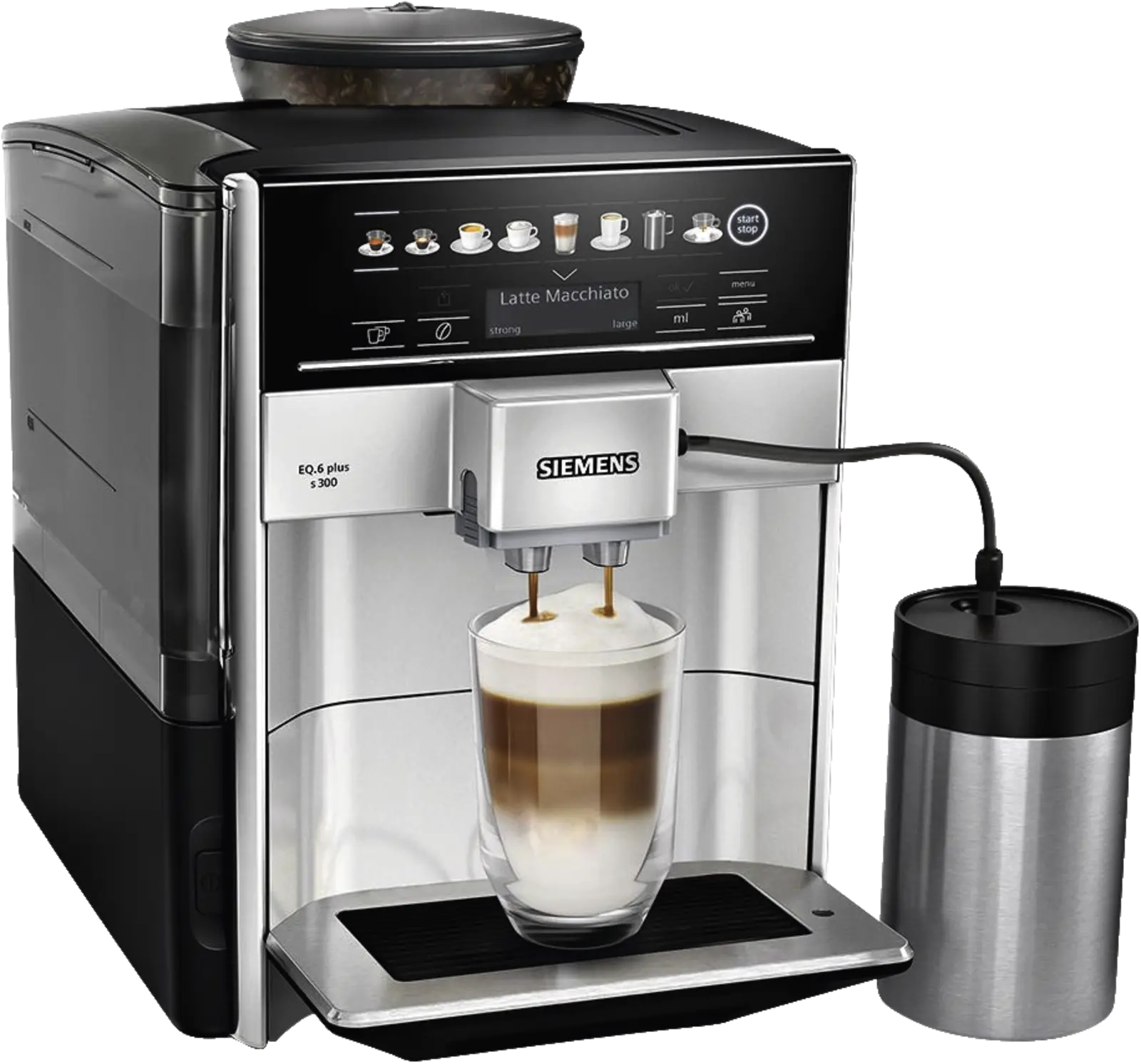 Siemens TE653M11RW EQ6 plus s300 Espresso Volautomaat - Koffieapparaat - Zilver