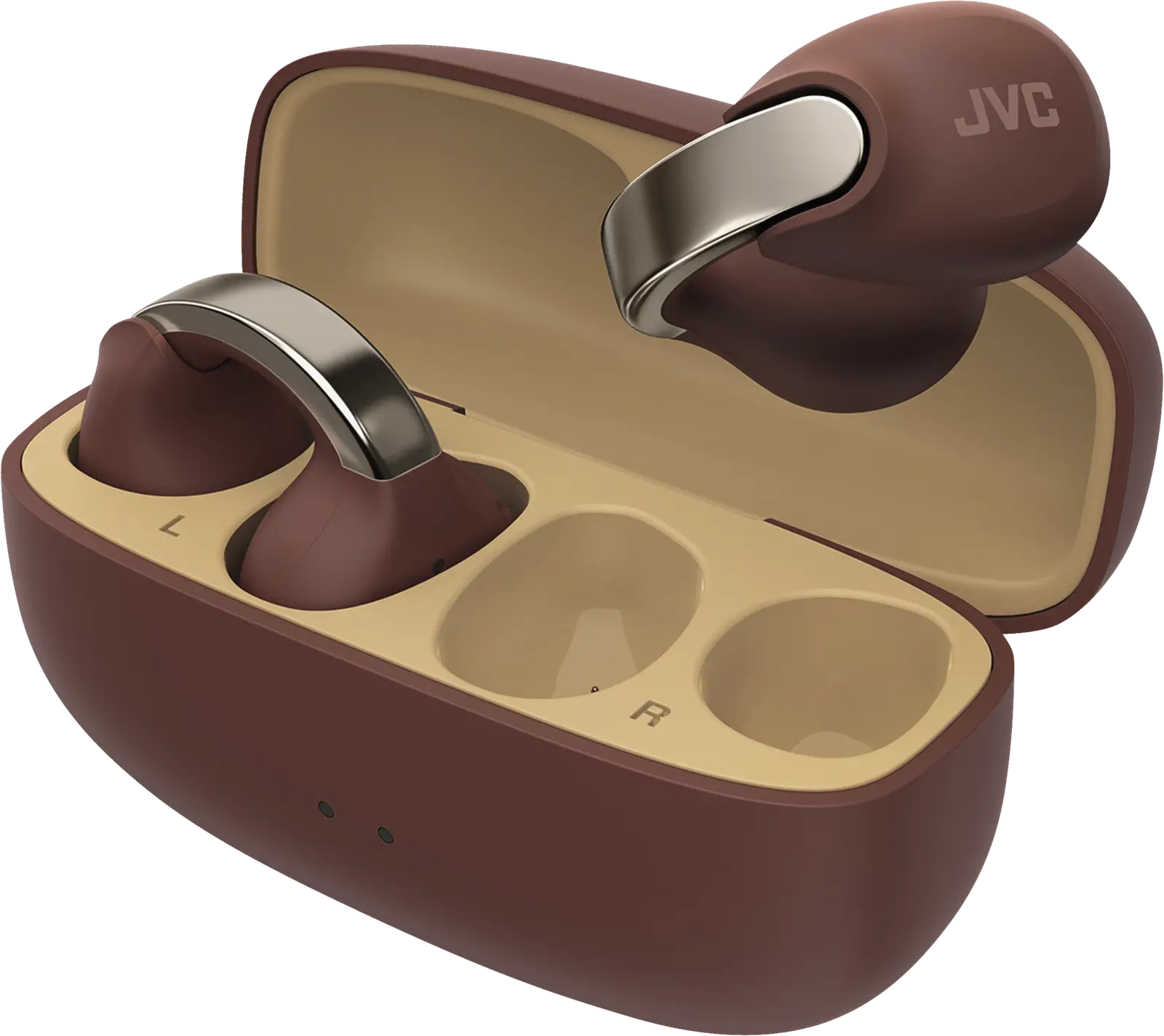 JVC HA-NP1T Nearphones open-ear oordopjes - Bruin