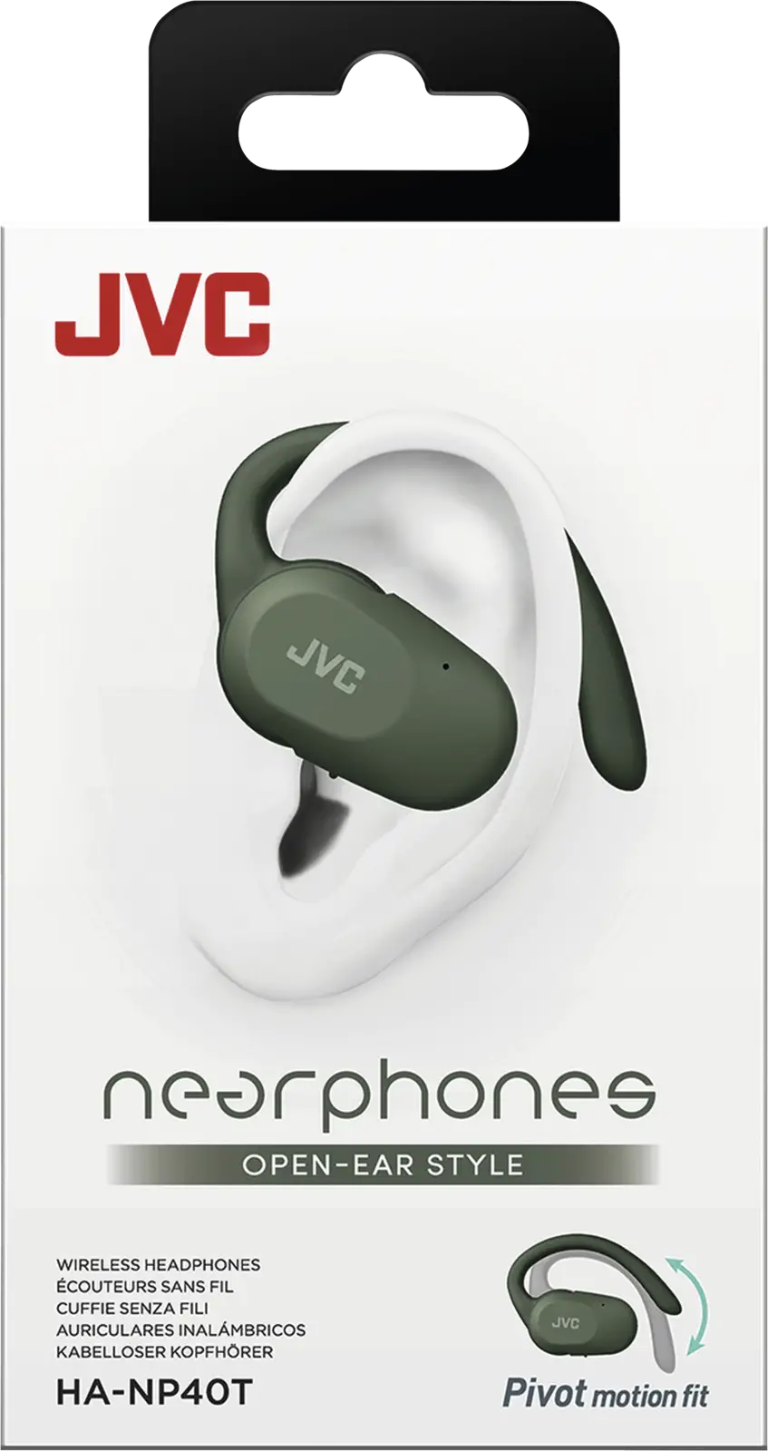 JVC HA-NP40T Nearphones open-ear oordopjes - Groen