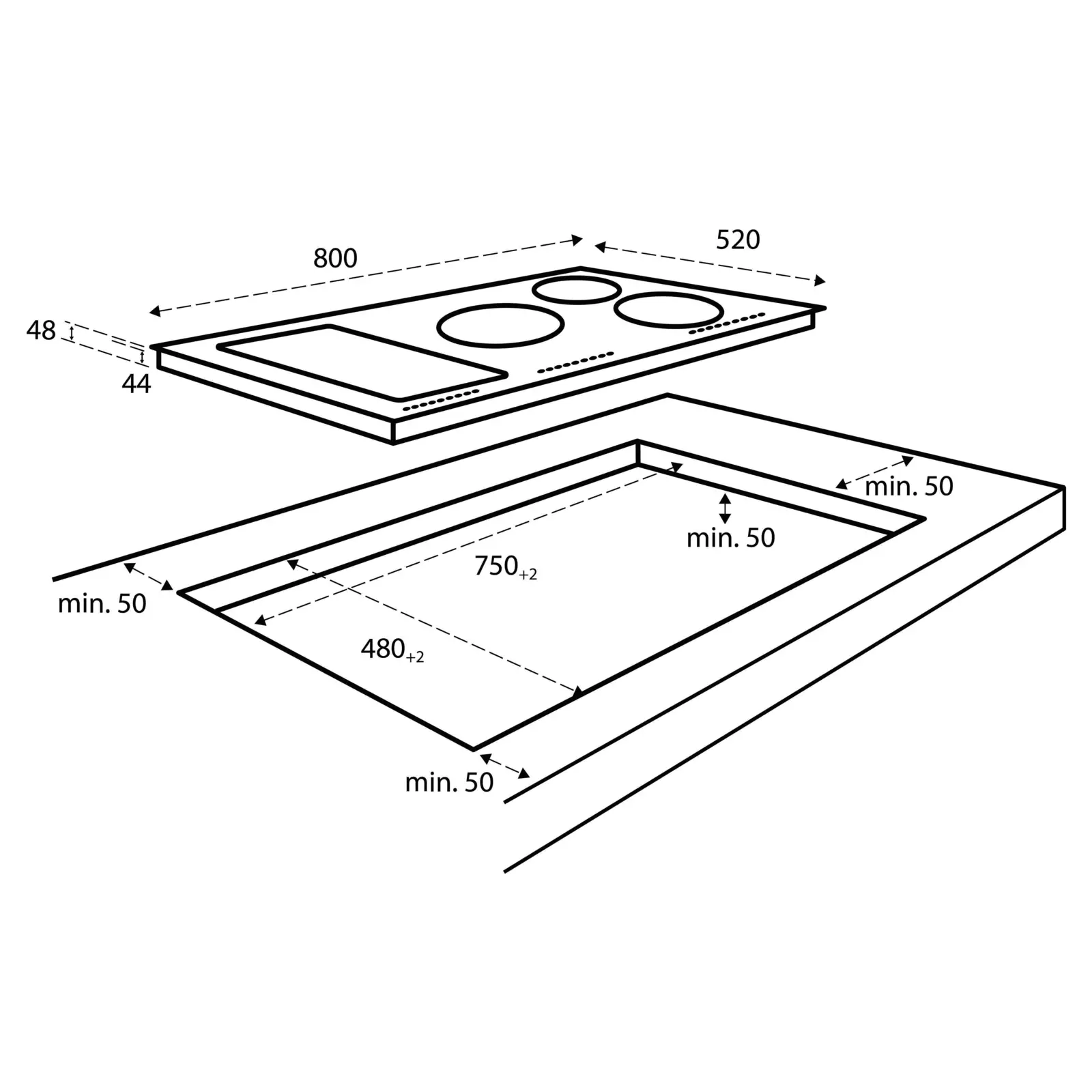 Inventum IKI8045 Inbouw Inductiekookplaat