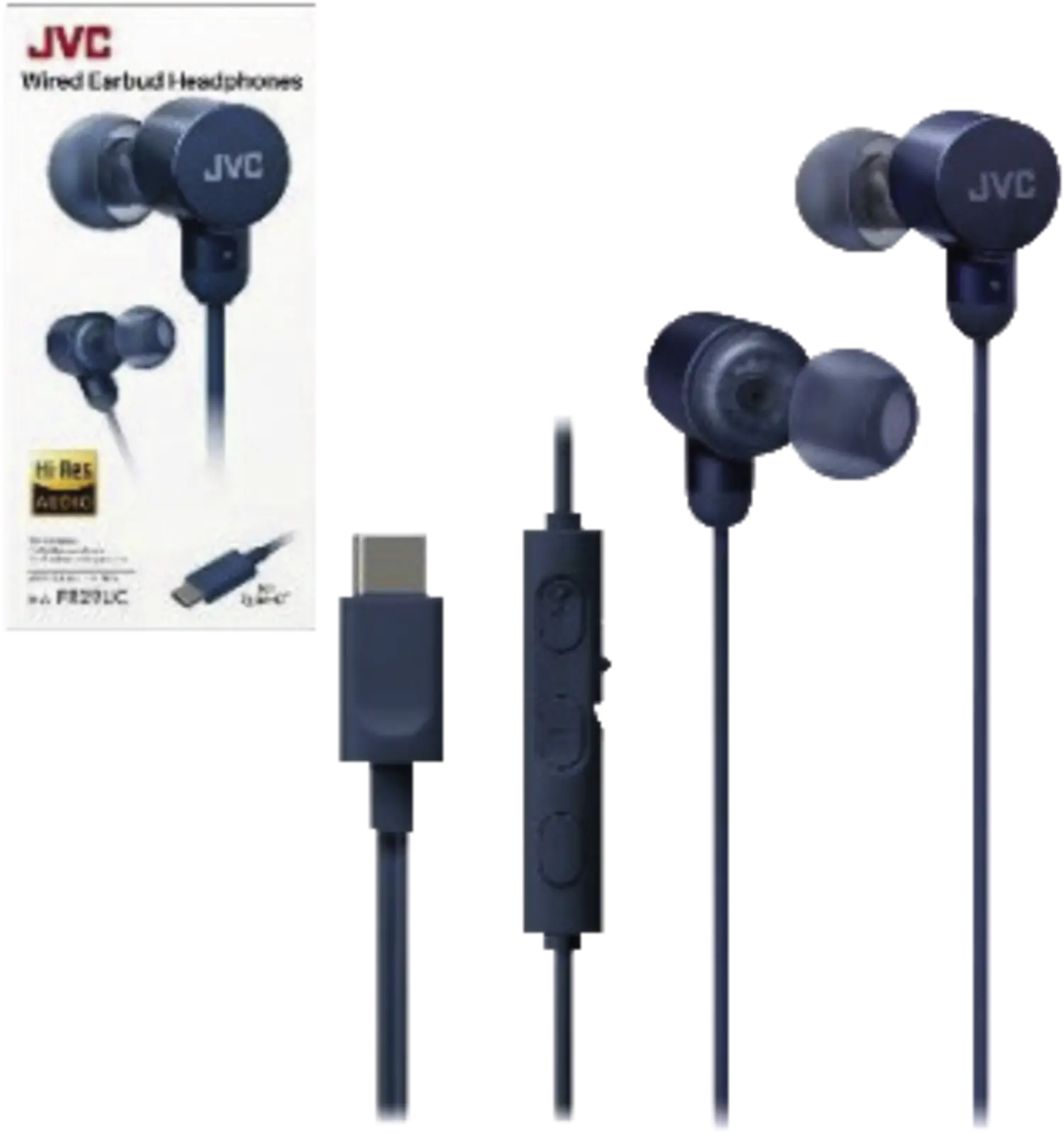JVC HA-FR29UC bedrade in-ear oordopjes - Blauw