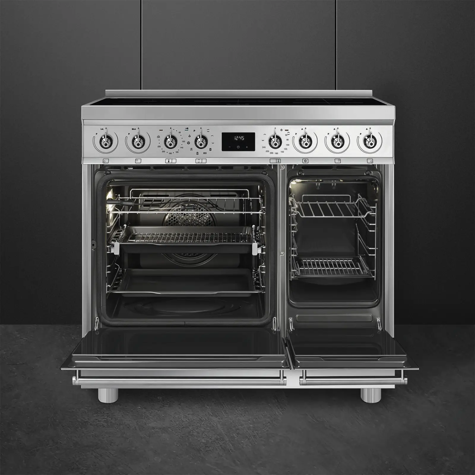 SMEG C92IPX2 Classici Esthetisch Fornuis met Inductiekookplaat - 90 x 60 cm - RVS
