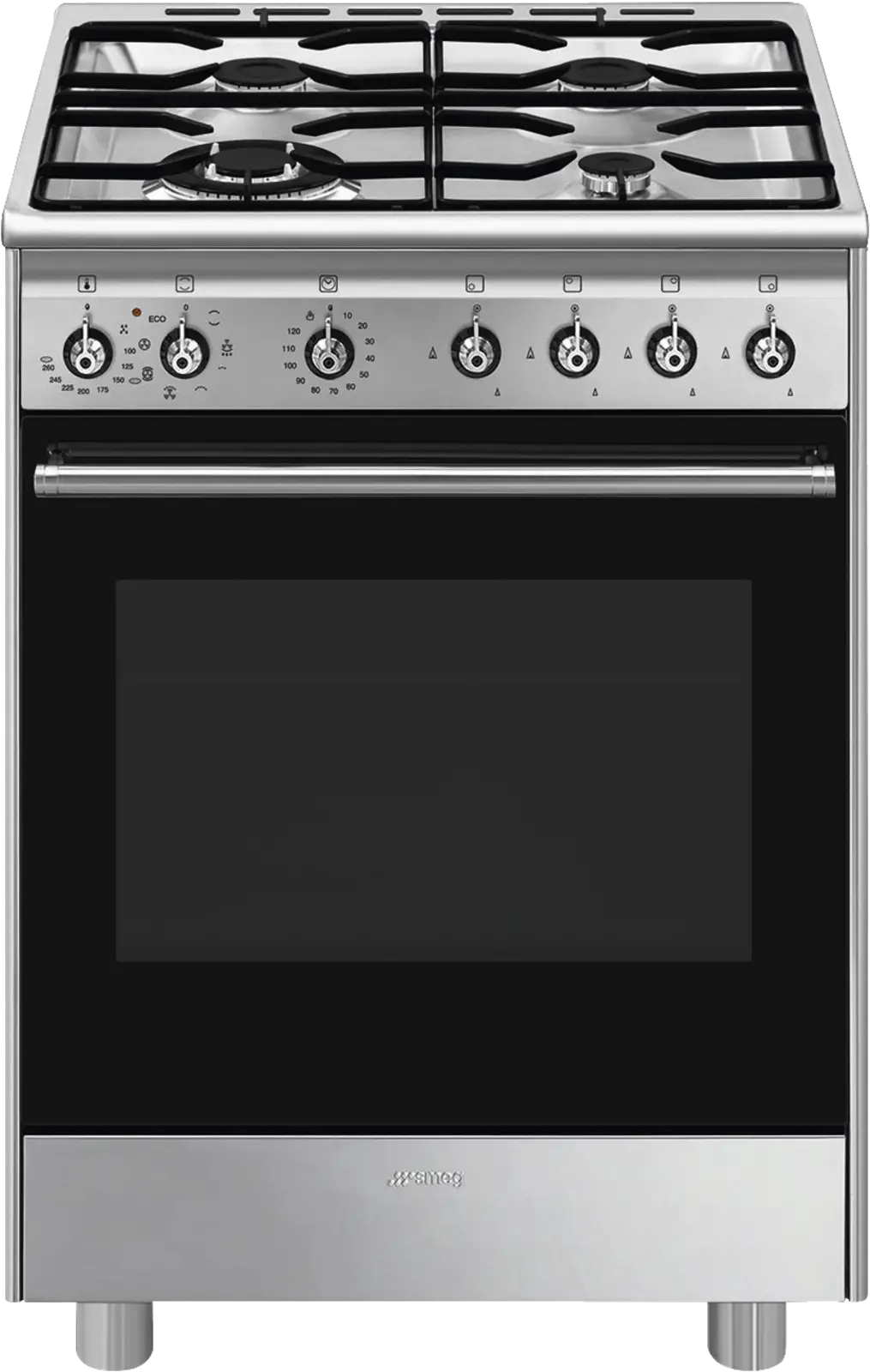 SMEG CX61GMXNLK Classici Esthetisch Fornuis met Gaskookplaat - 60 x 60 cm