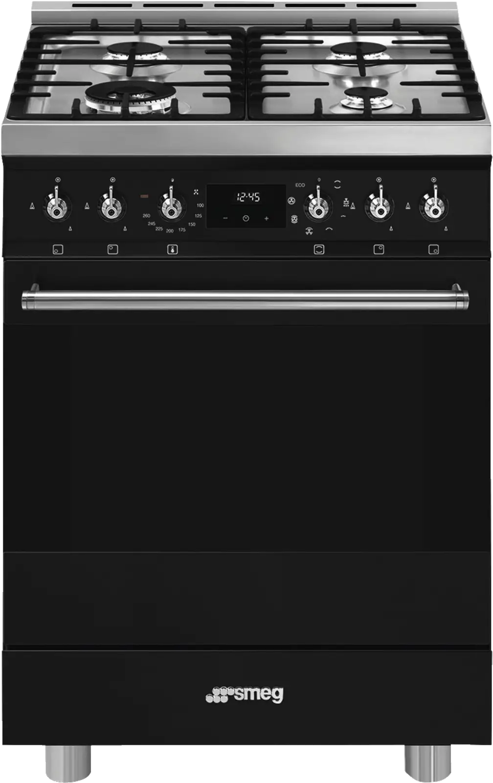 SMEG C6GMMBNLK2 Classici Gasfornuis met Elektrische Oven - Mat Zwart