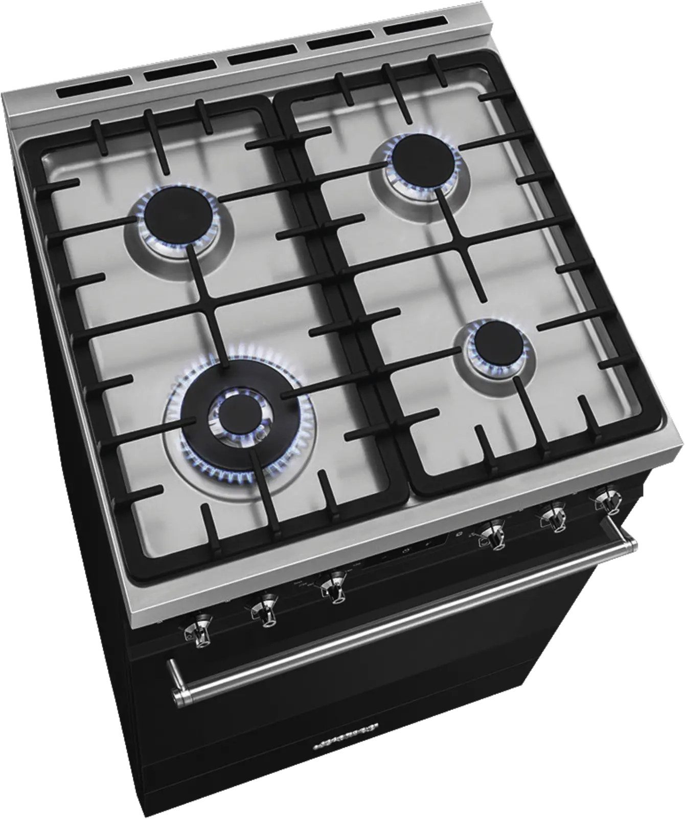 SMEG C6GMMBNLK2 Classici Gasfornuis met Elektrische Oven - Mat Zwart