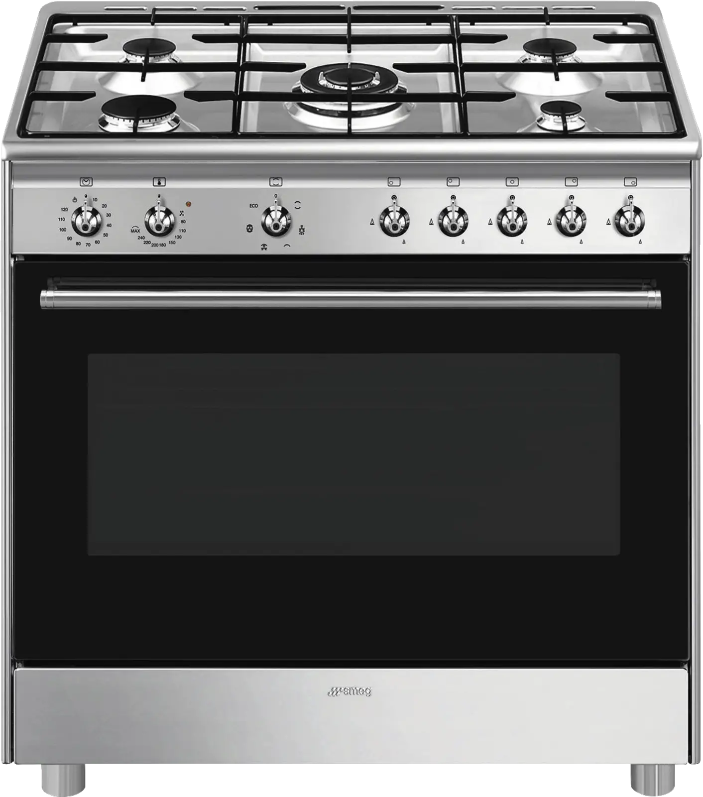 SMEG CX91GMXNLK Classici Esthetisch Fornuis met Gaskookplaat - 90 x 60 cm 