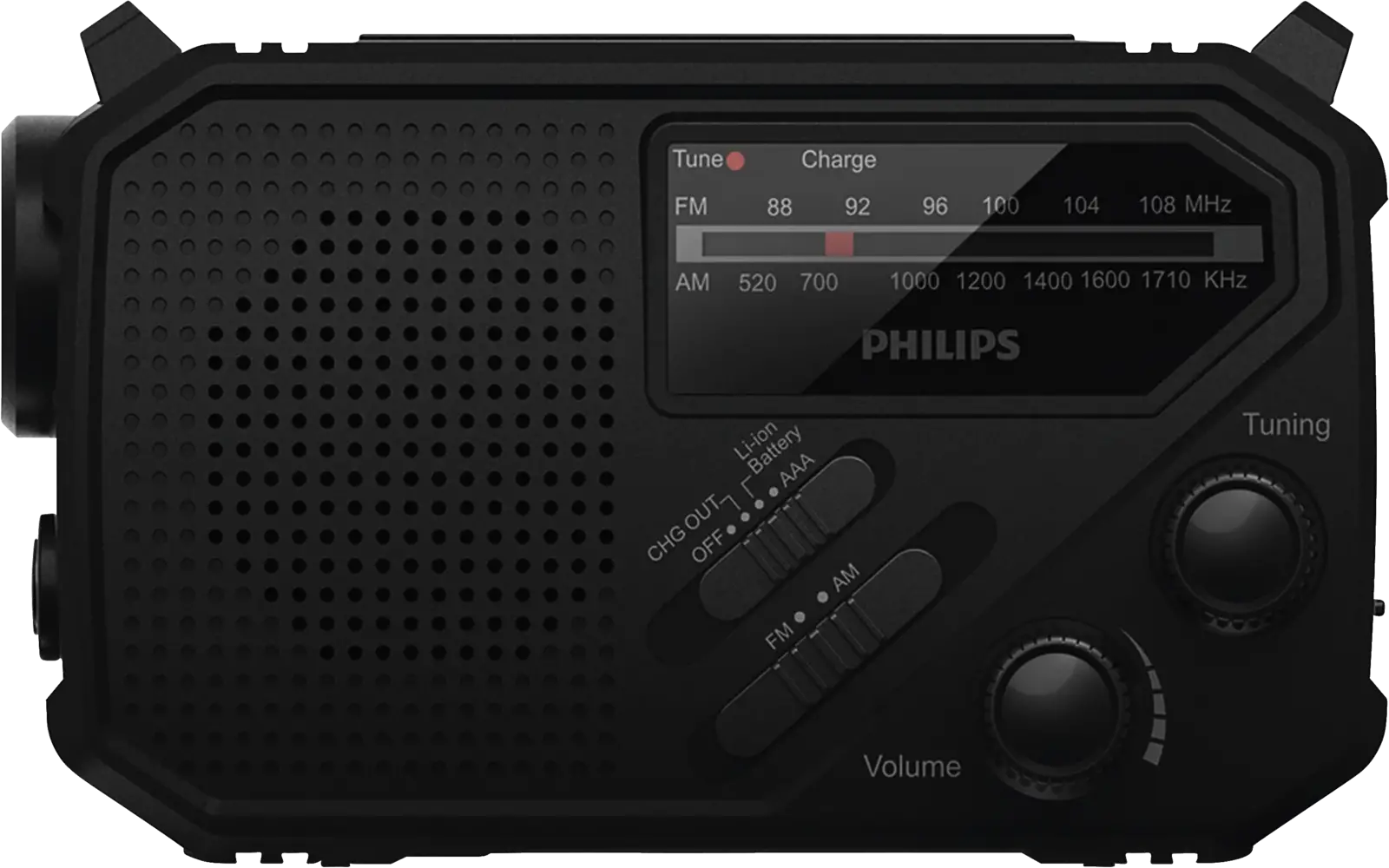 Philips TAR1609 Survival Draagbare Radio + zaklamp en SOS-alarm