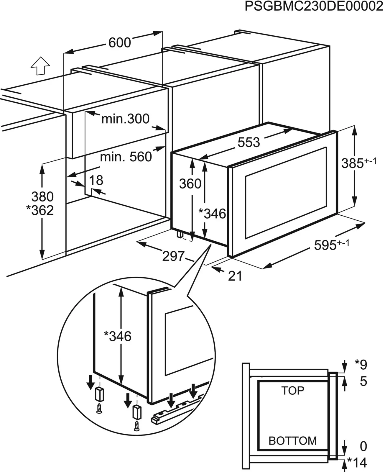 AEG OS5MG20EB Inbouw Magnetron