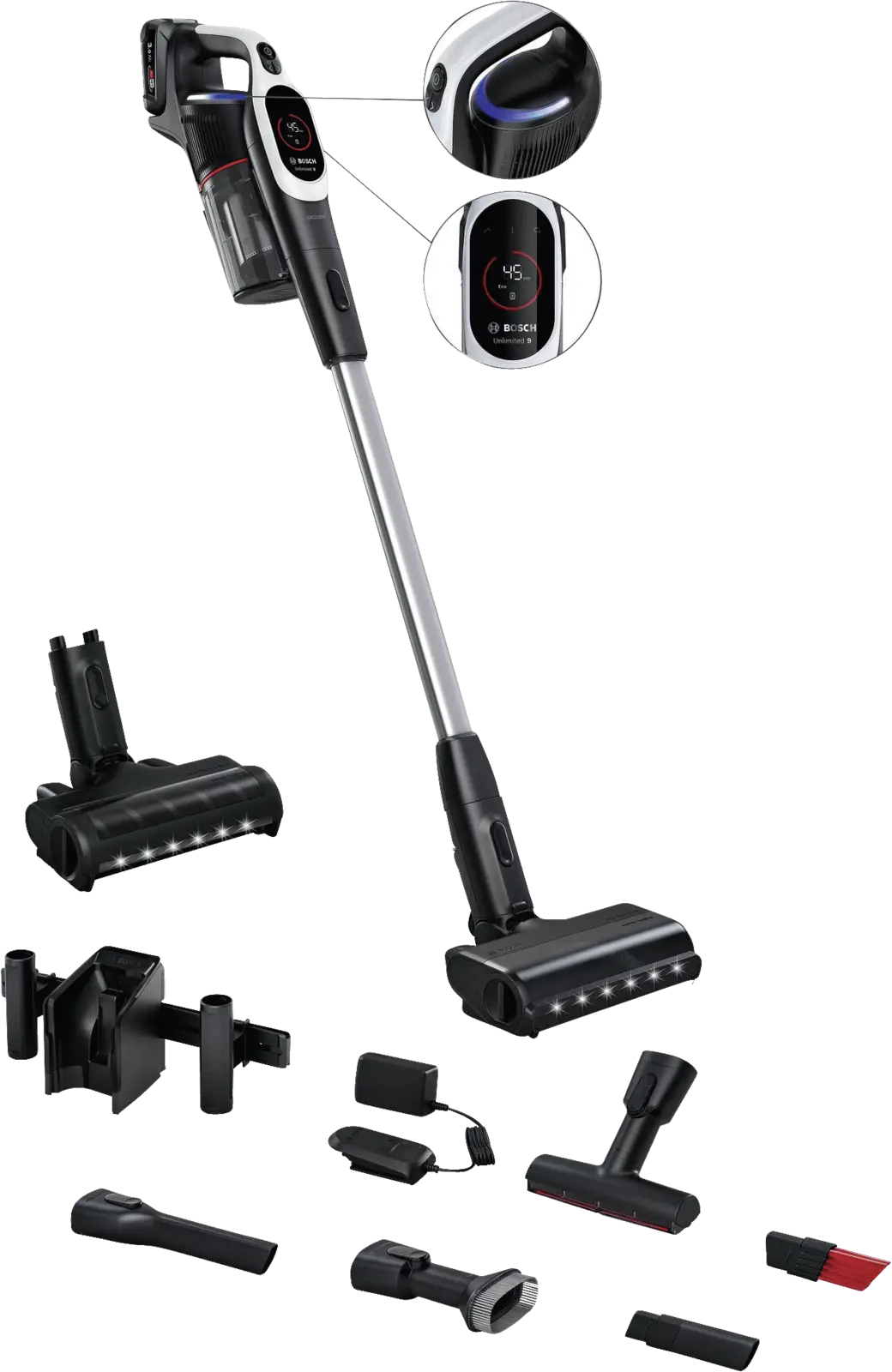 BOSCH BXS931WQC Unlimited 9 Steelstofzuiger - Wit