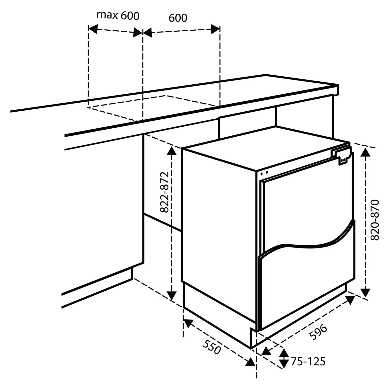 Inventum IKK0822D Inbouw Koelkast
