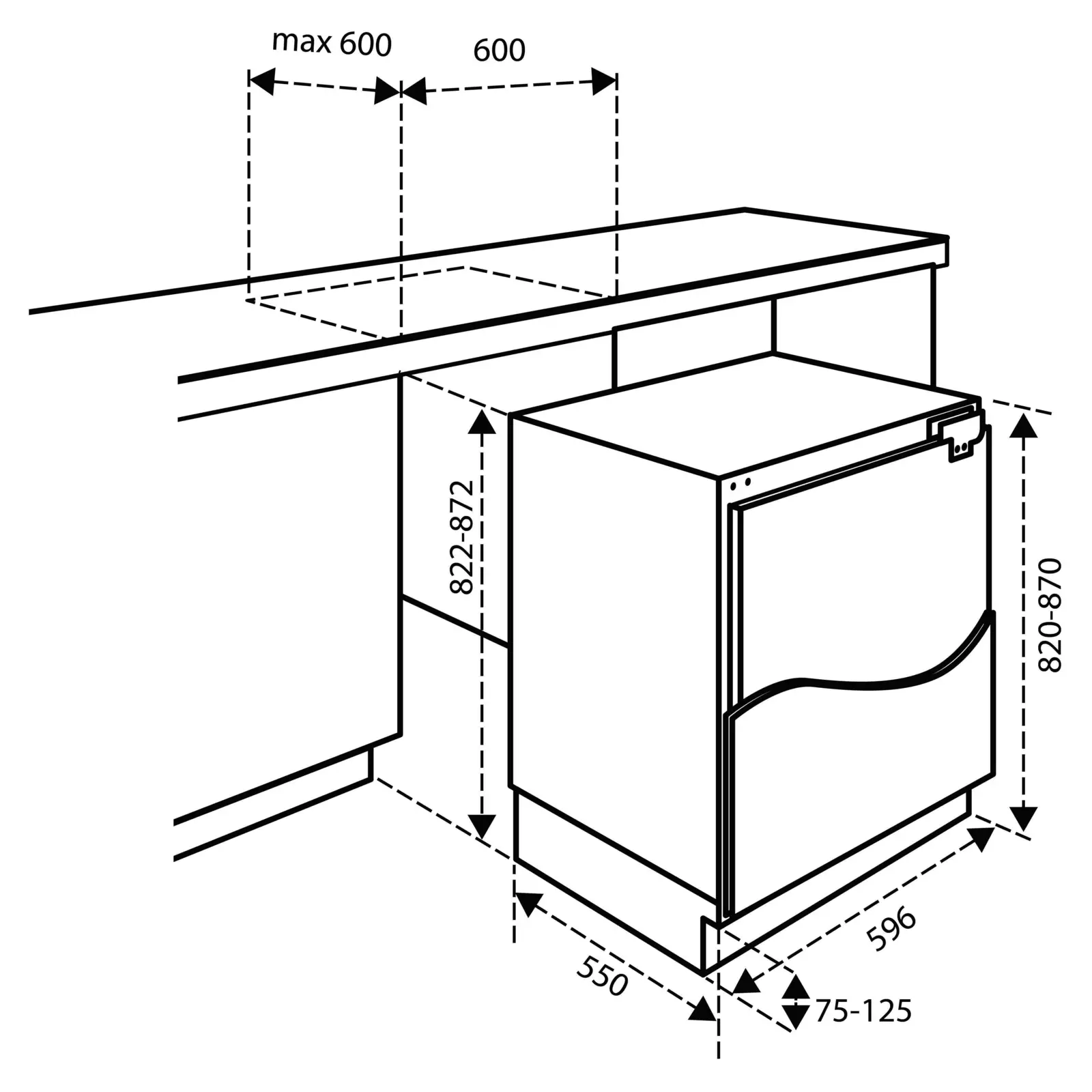 Inventum IKV0822D Inbouw Koelkast