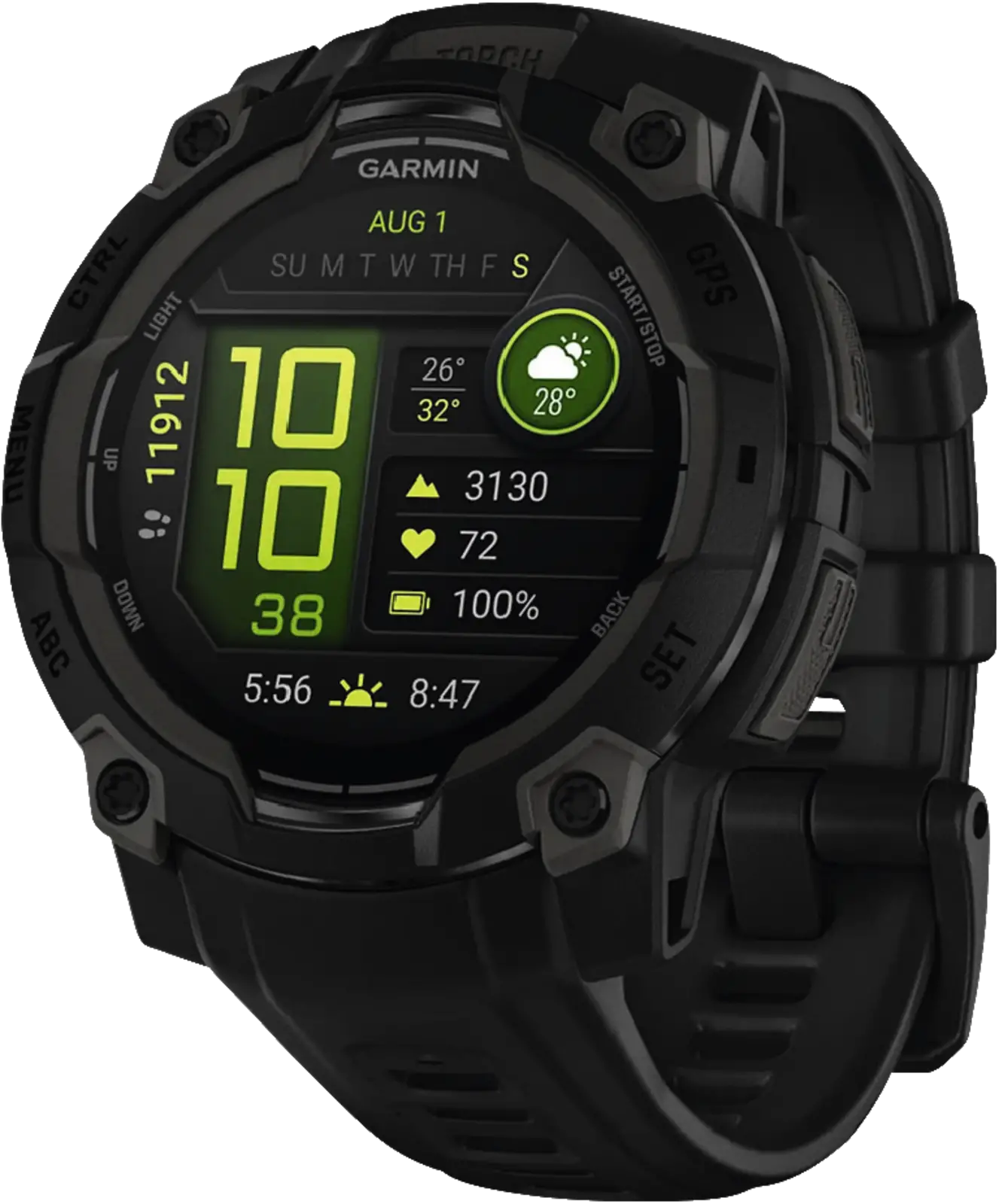 Garmin Instinct 3 - 45 mm AMOLED Zwart met zwarte band