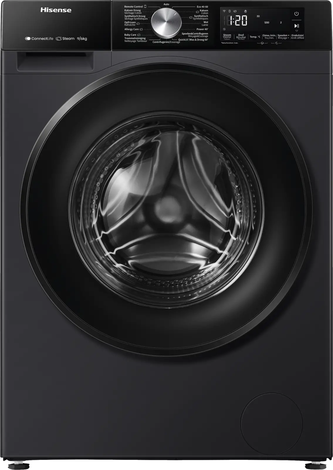 Hisense WD3S9043BB3 Was-droogcombinatie