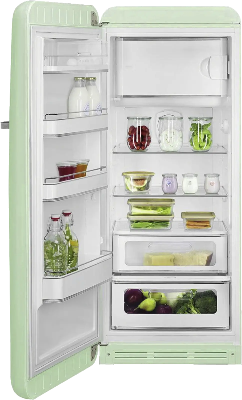 SMEG FAB28LPG6 Koelkast 50's Style - Watergroen 
