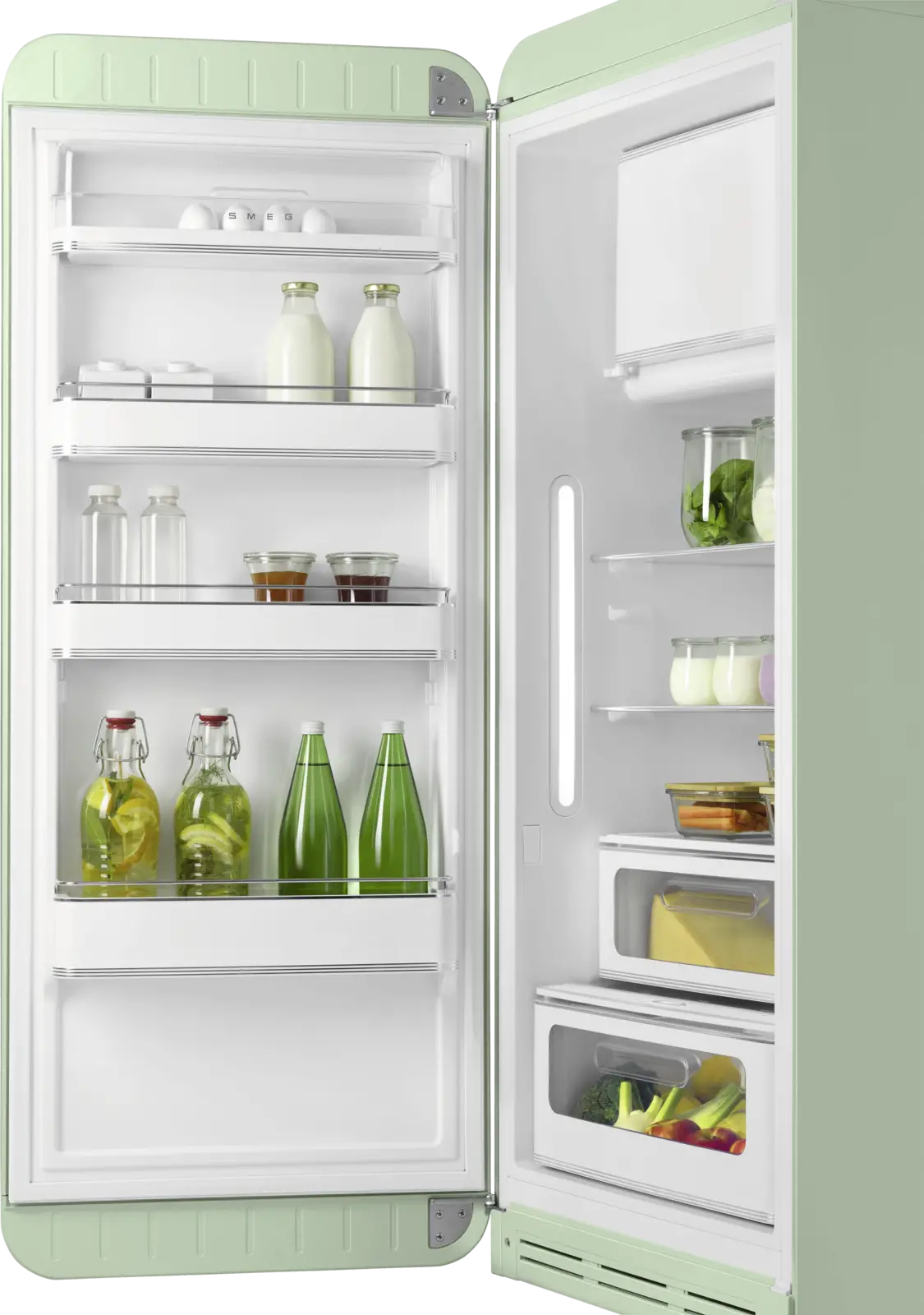 SMEG FAB28LPG6 Koelkast 50's Style - Watergroen 