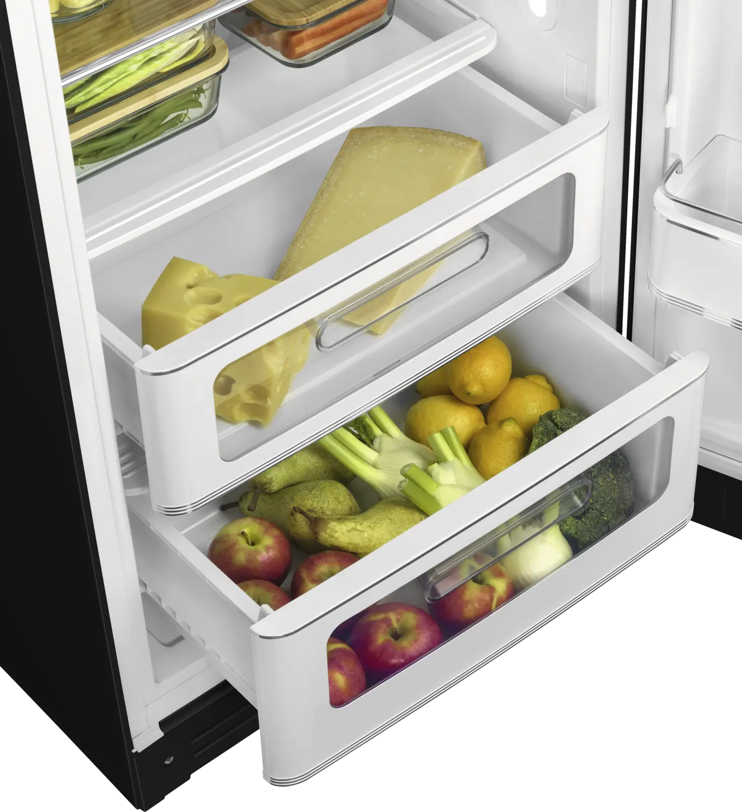 SMEG FAB28RBL6 50's Style Koelkast - Zwart 