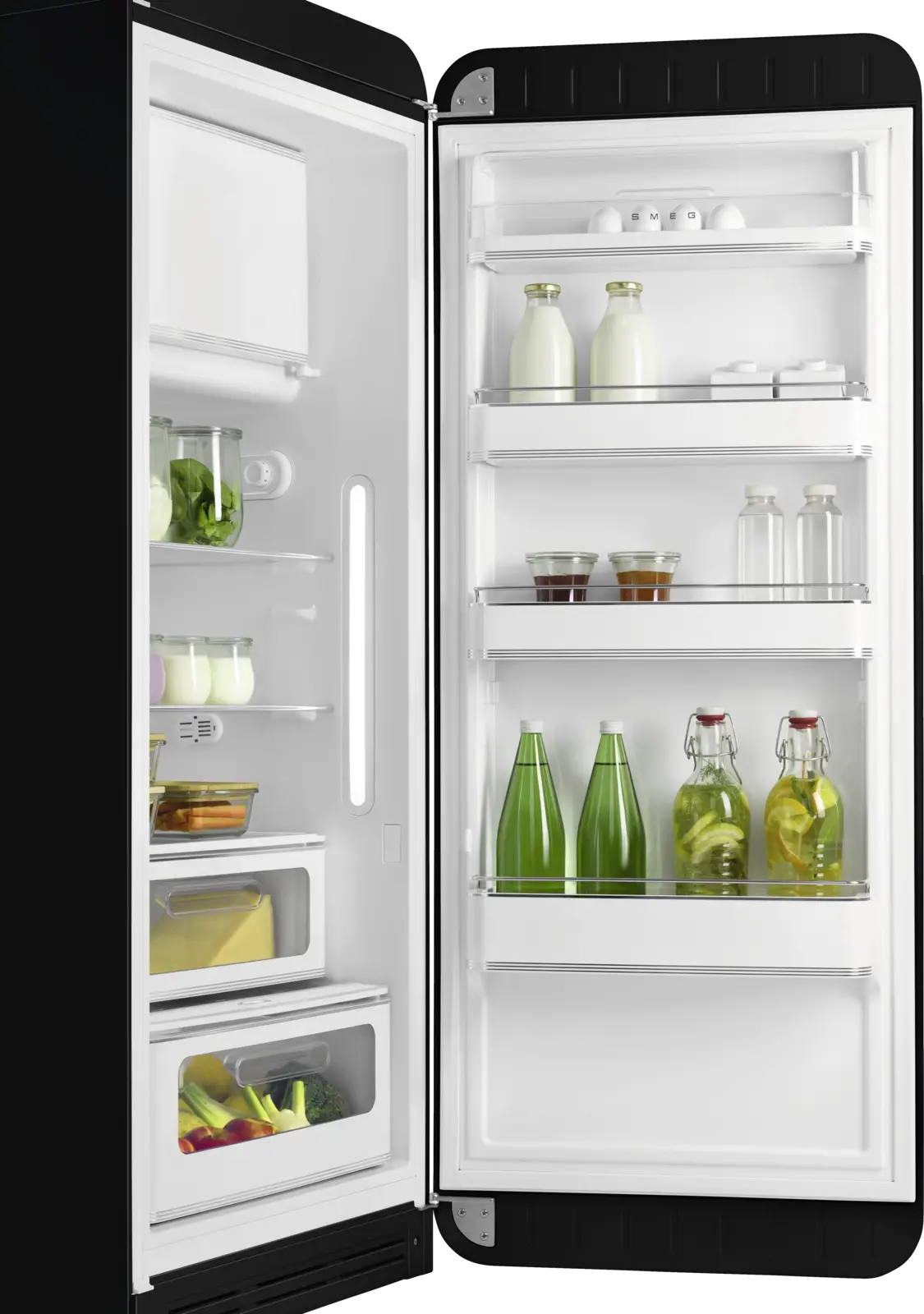 SMEG FAB28RBL6 50's Style Koelkast - Zwart 