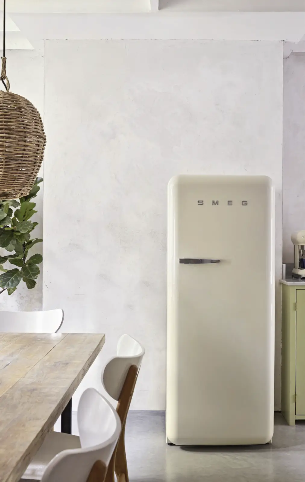 SMEG FAB28RCR6 Koelkast 50's Style - Creme 
