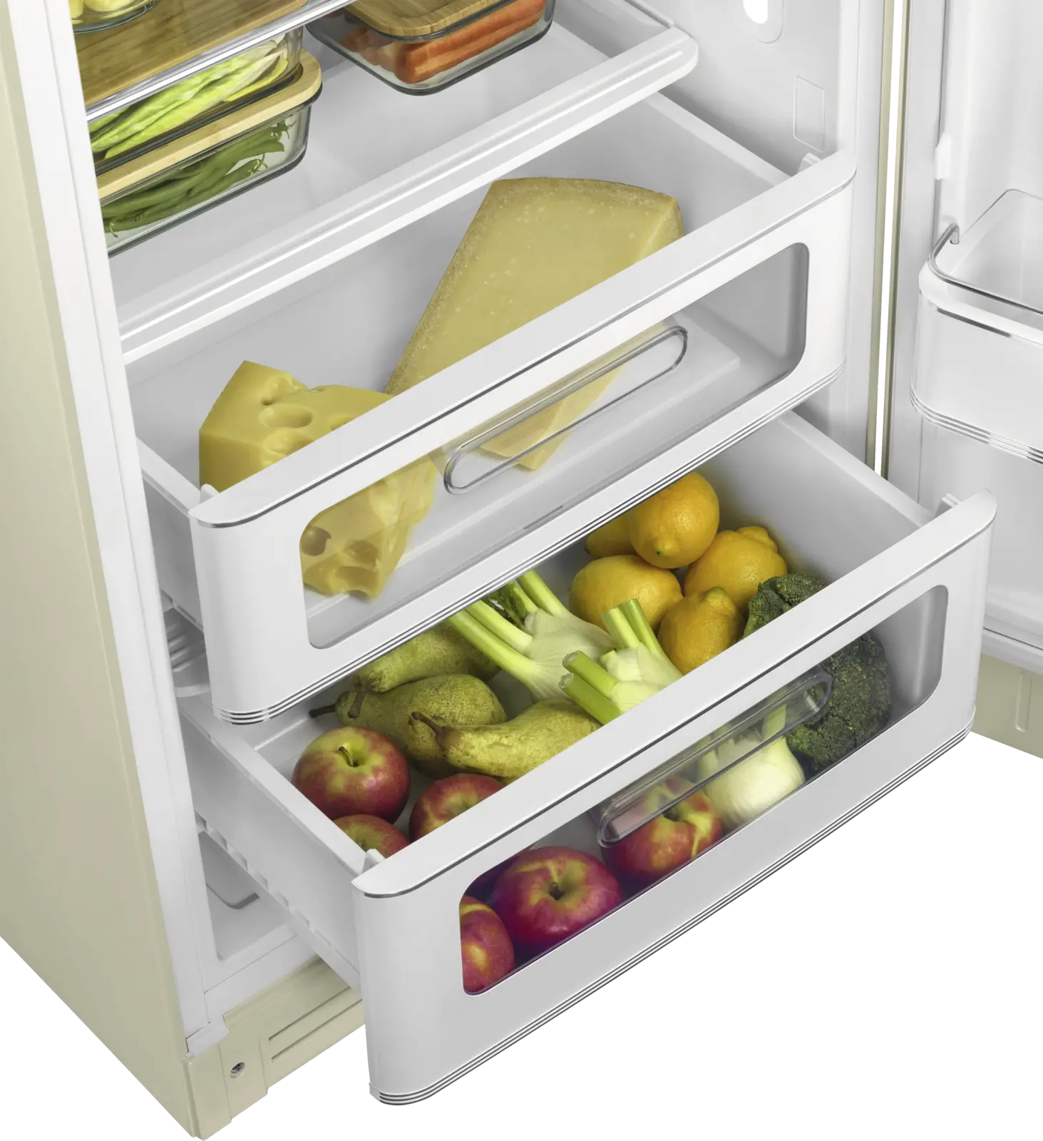SMEG FAB28RCR6 Koelkast 50's Style - Creme 