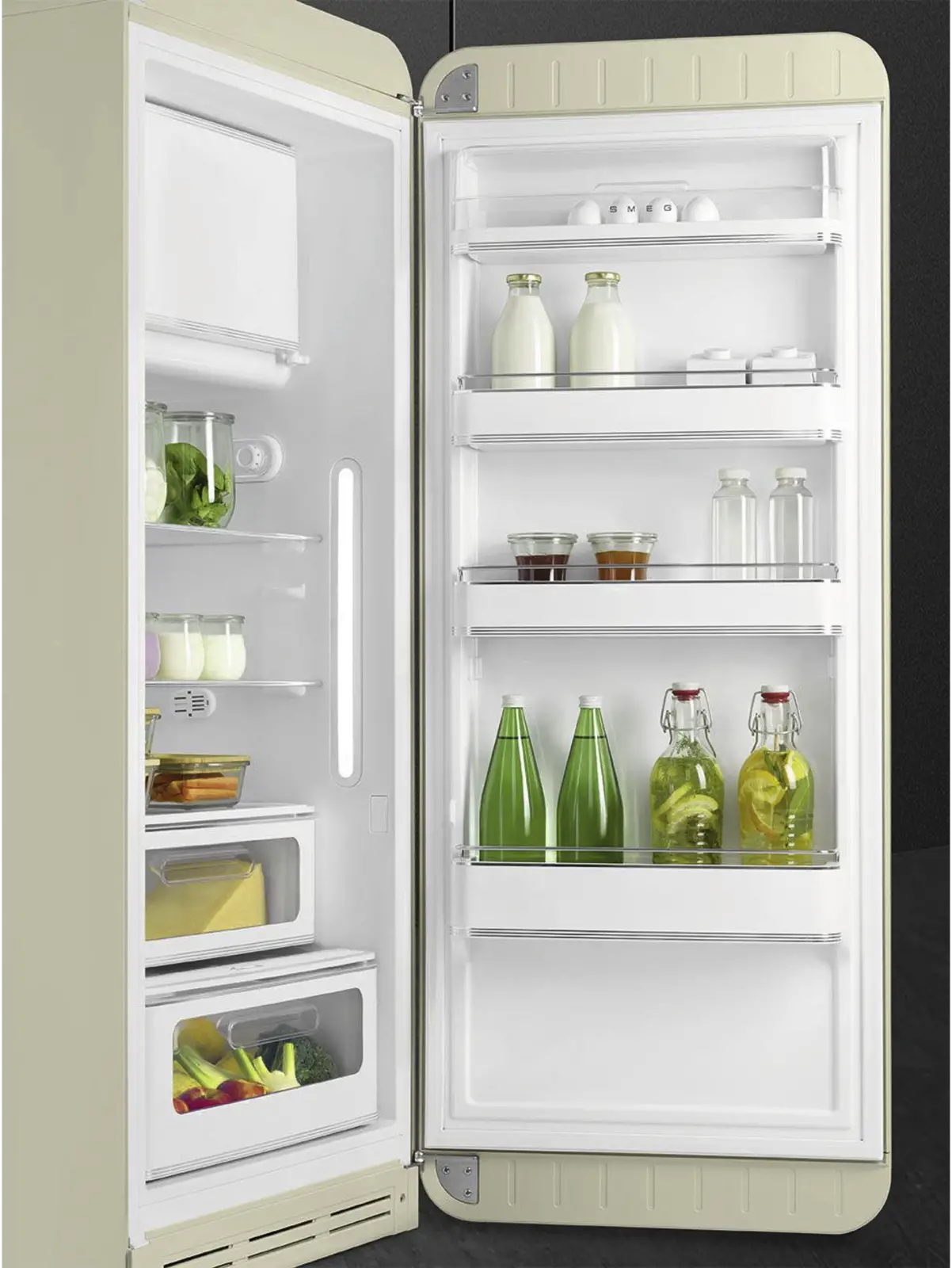 SMEG FAB28RCR6 Koelkast 50's Style - Creme 