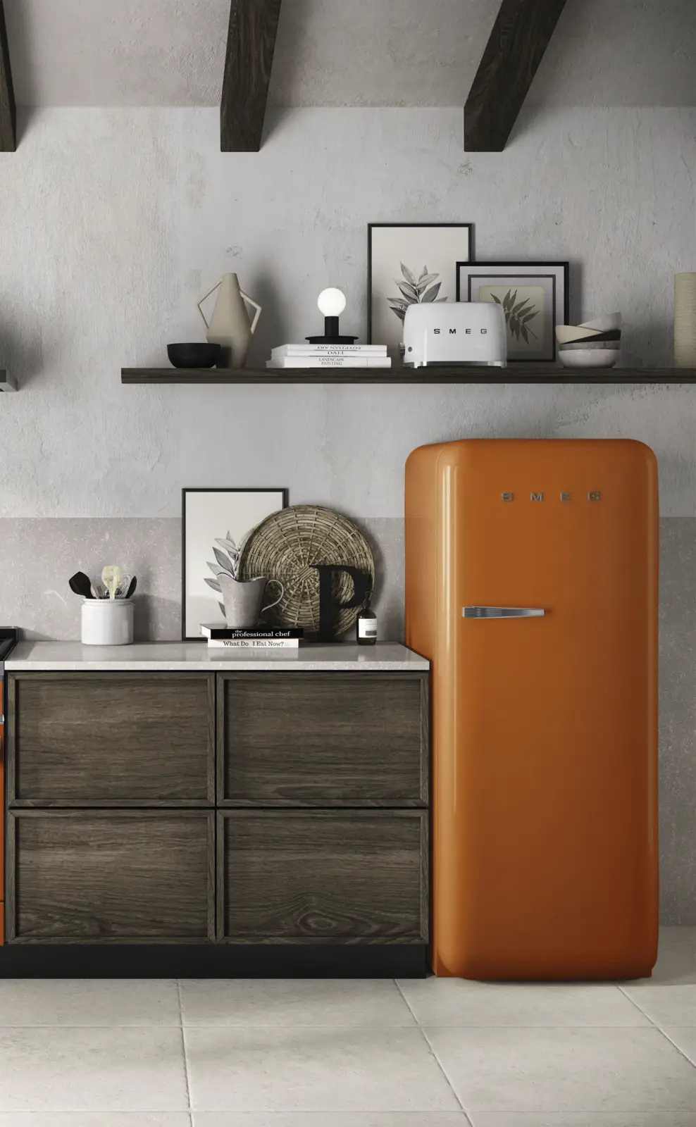 SMEG FAB28ROR6 Koelkast 50's Style - Oranje