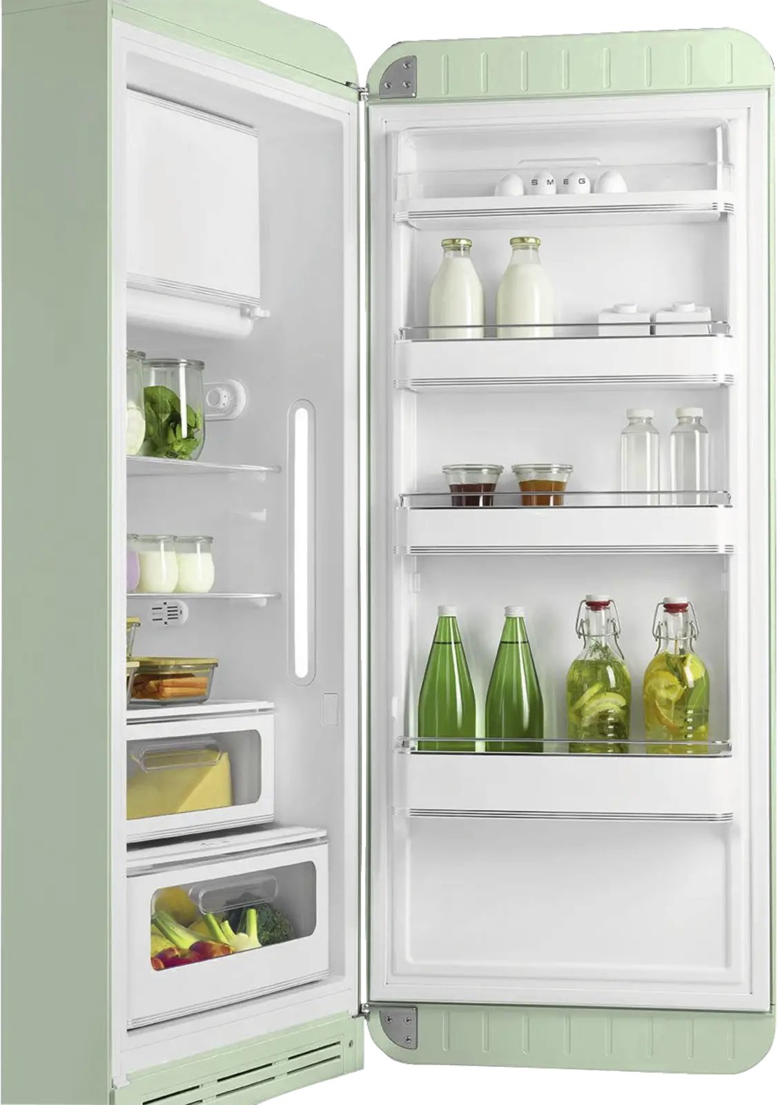 SMEG FAB28RPG6 Koelkast 50's Style - Pastel Groen