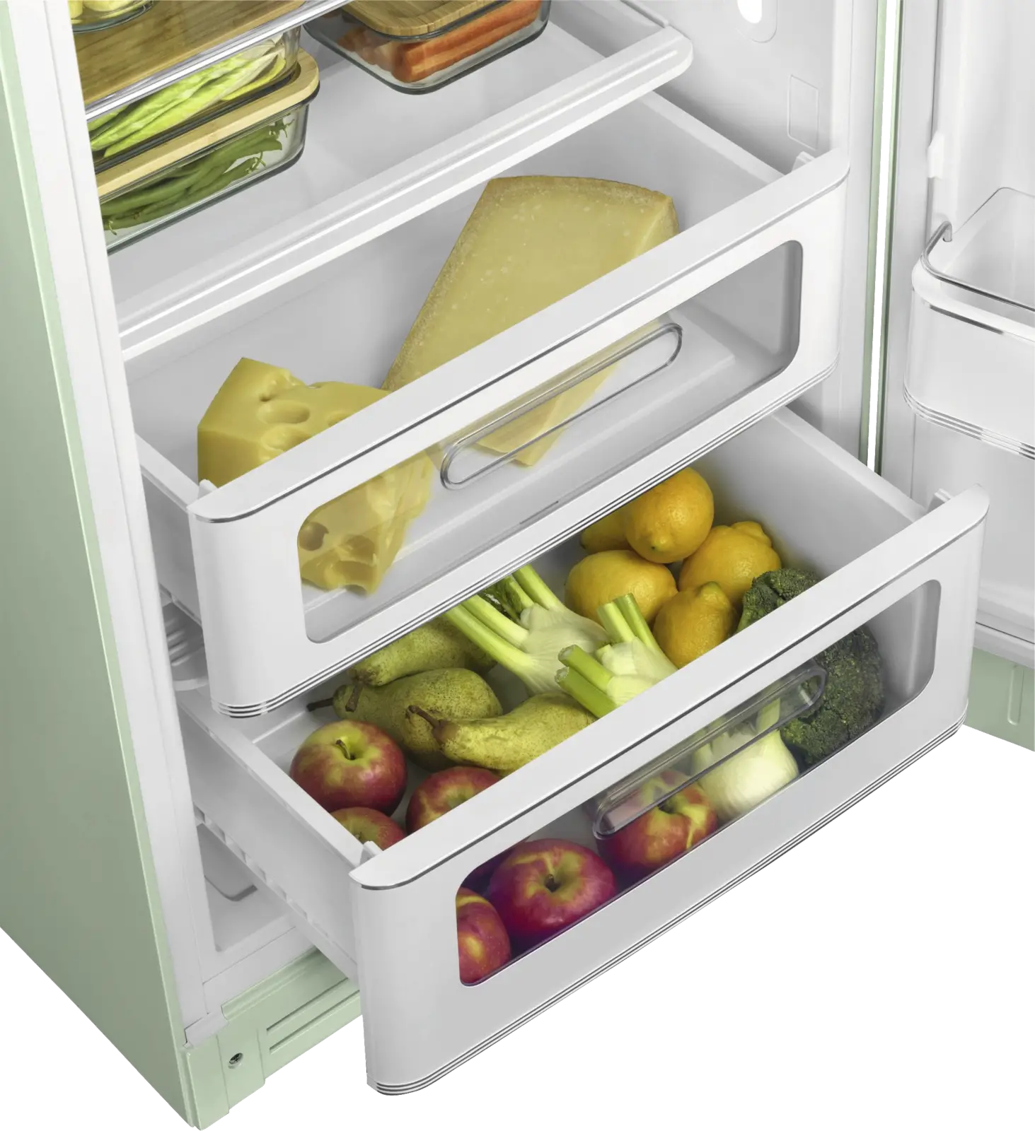 SMEG FAB28RPG6 Koelkast 50's Style - Pastel Groen