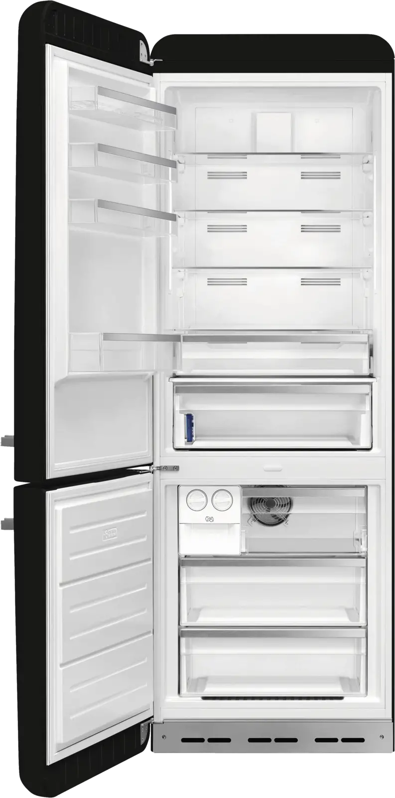 SMEG FAB38LBL6 Koel-vriescombinatie 50's Style - Zwart
