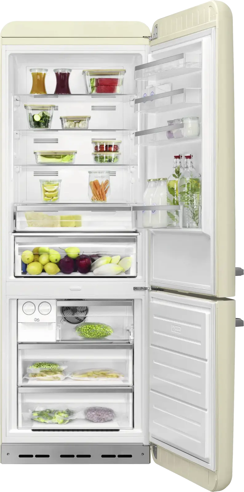 SMEG FAB38RCR6 Koel-vriescombinatie 50's Style - Creme