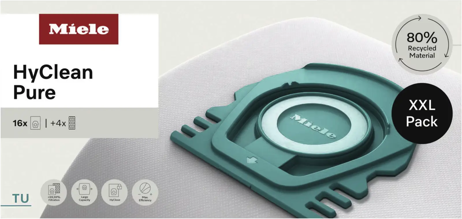Miele TU XXL HyClean Pure 16 HyClean Pure TU Stofzuigerzakken