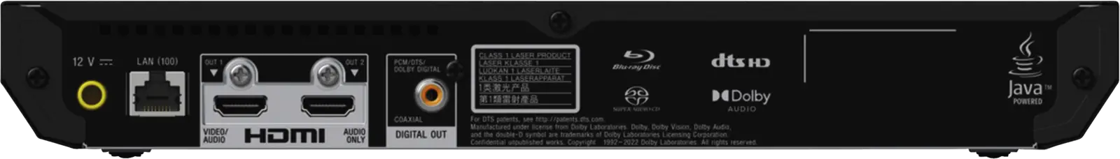 Sony UBP-X700K Blu-ray speler 4K Ultra HD