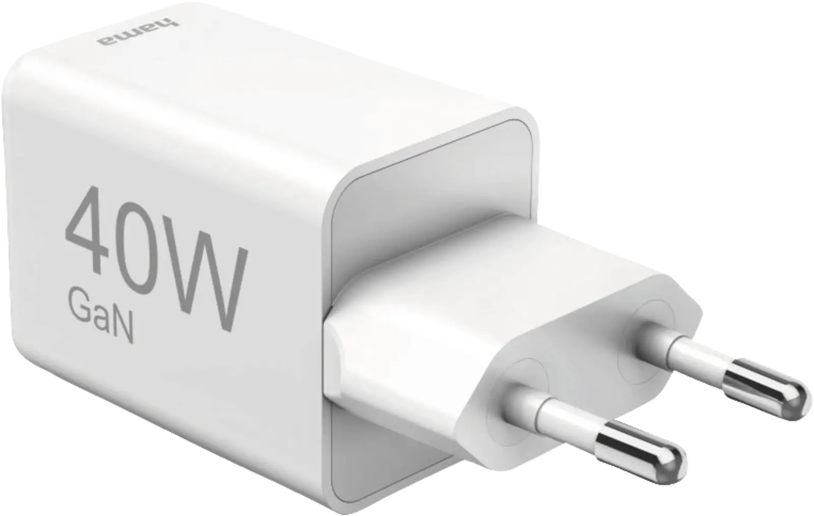 Snellader, GaN, 2x USB-C, super-mini-oplader, PD, 40 W
