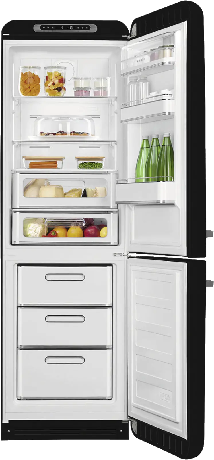 SMEG FAB32RBL6 Koelkast 50's Style - Zwart