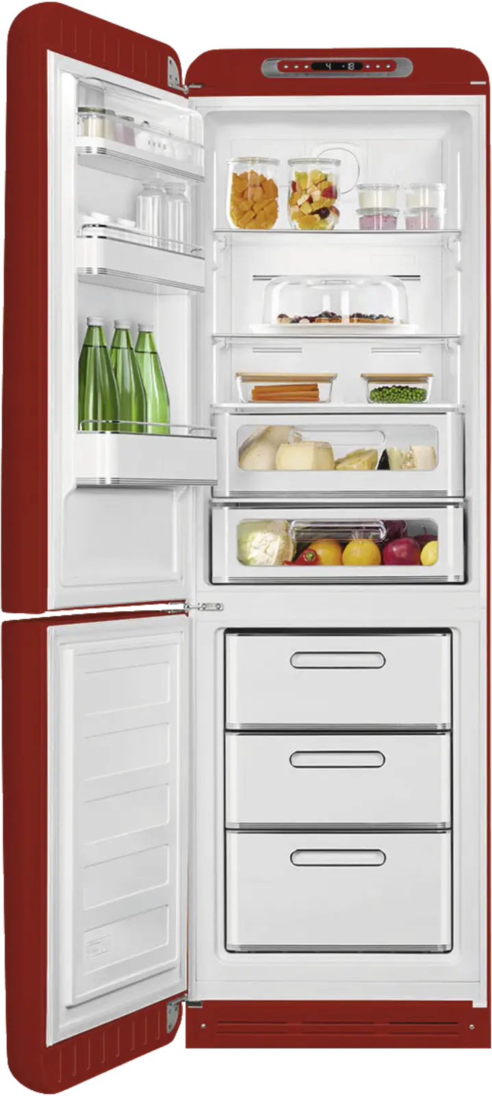 SMEG FAB32LRD6 Koelkast 50's Style - Rood