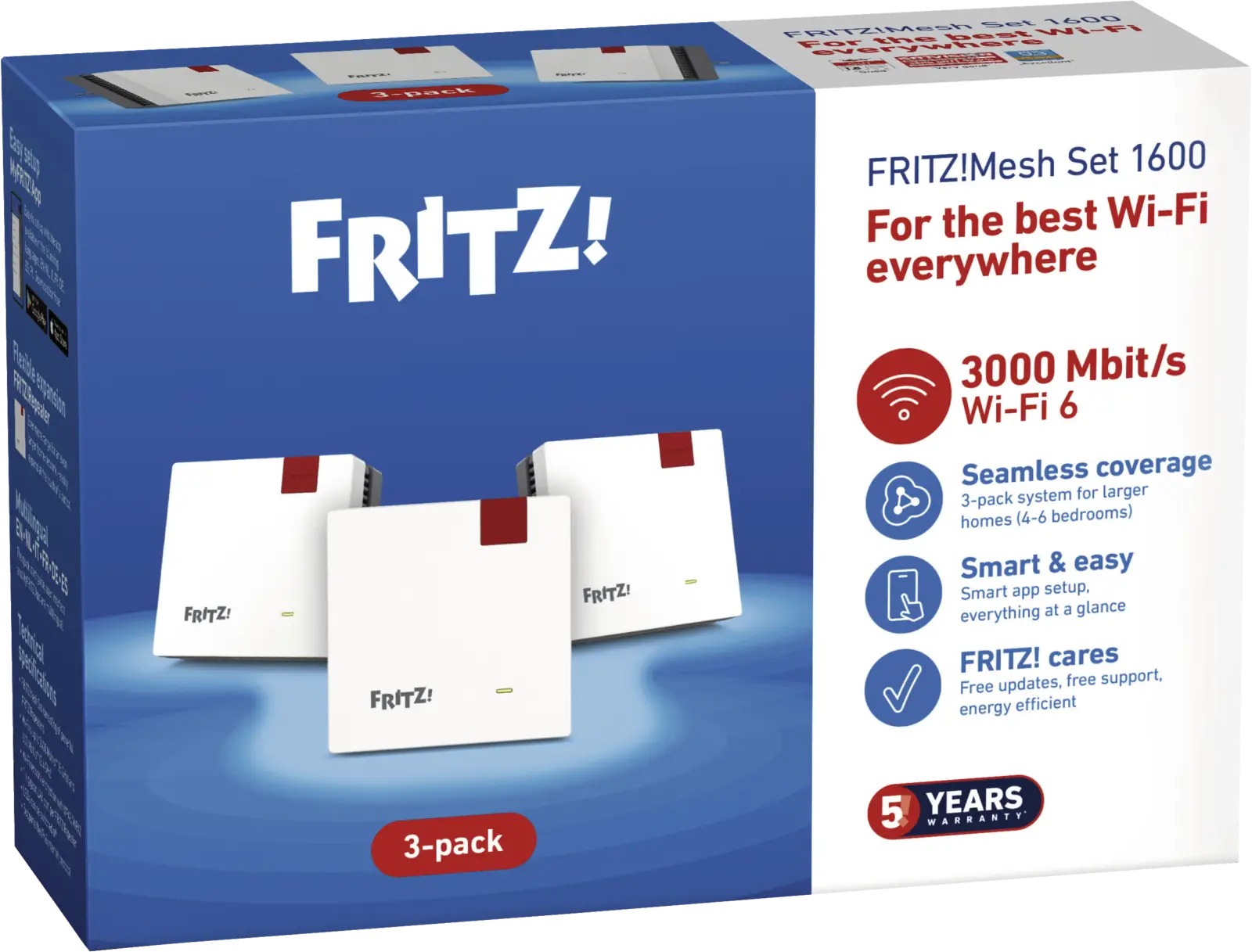 FRITZ! Mesh Wi-Fi Set 1600 - 3 Stuks