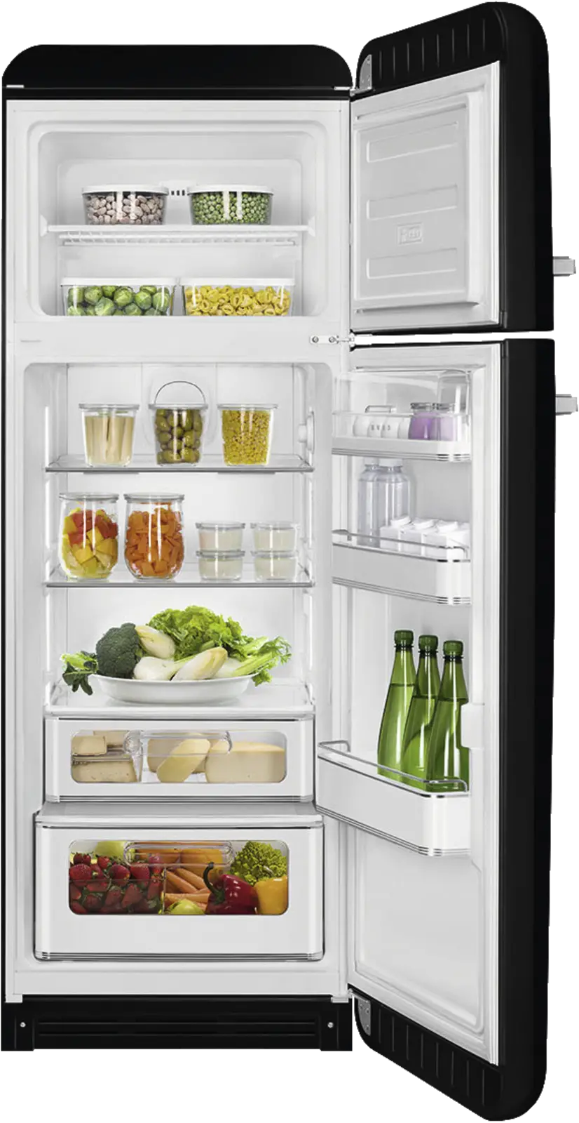 SMEG FAB30RBL6 Koel-vriescombinatie 50's Style - Zwart