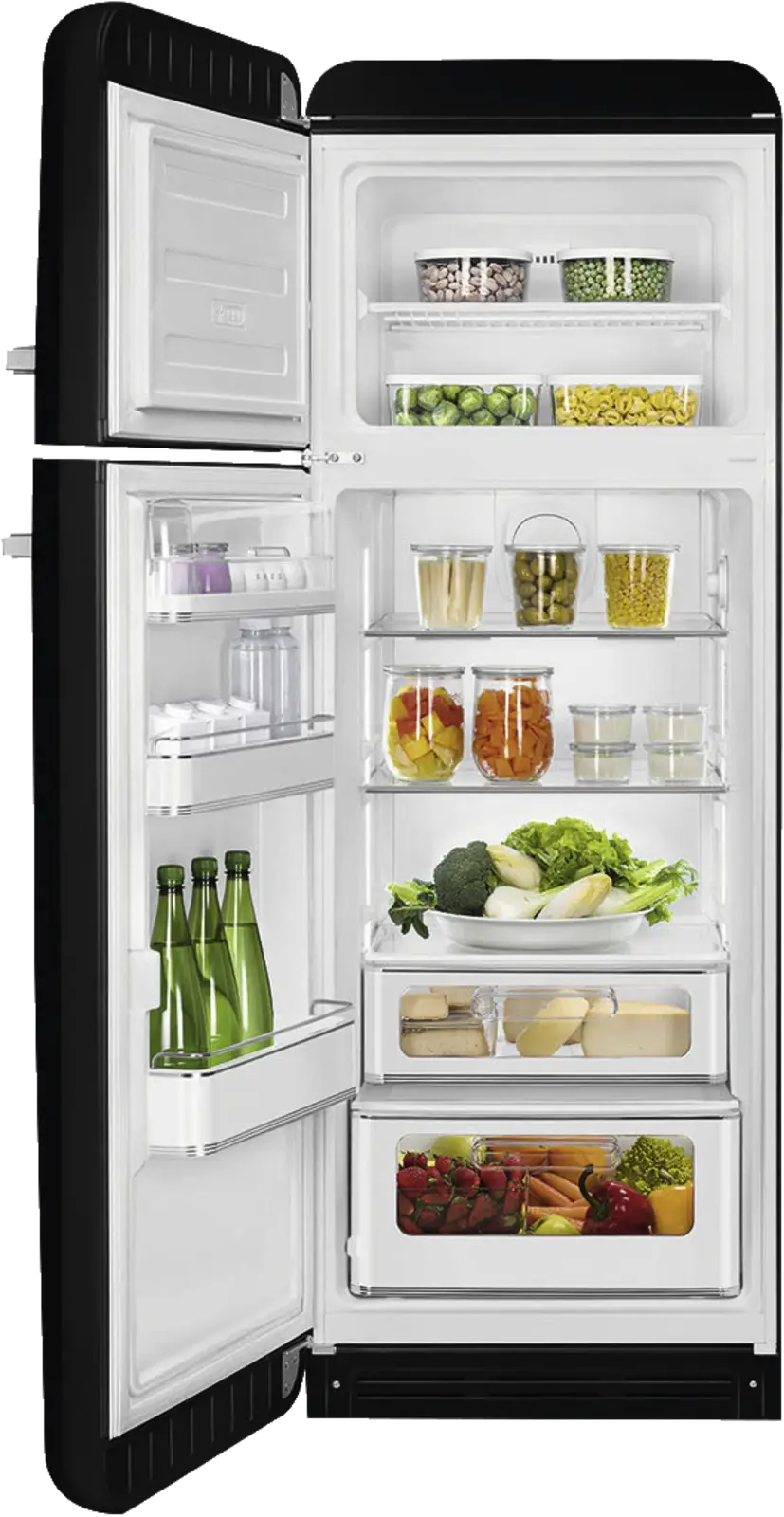 SMEG FAB30LBL6 Koel-vriescombinatie 50's Style - Zwart