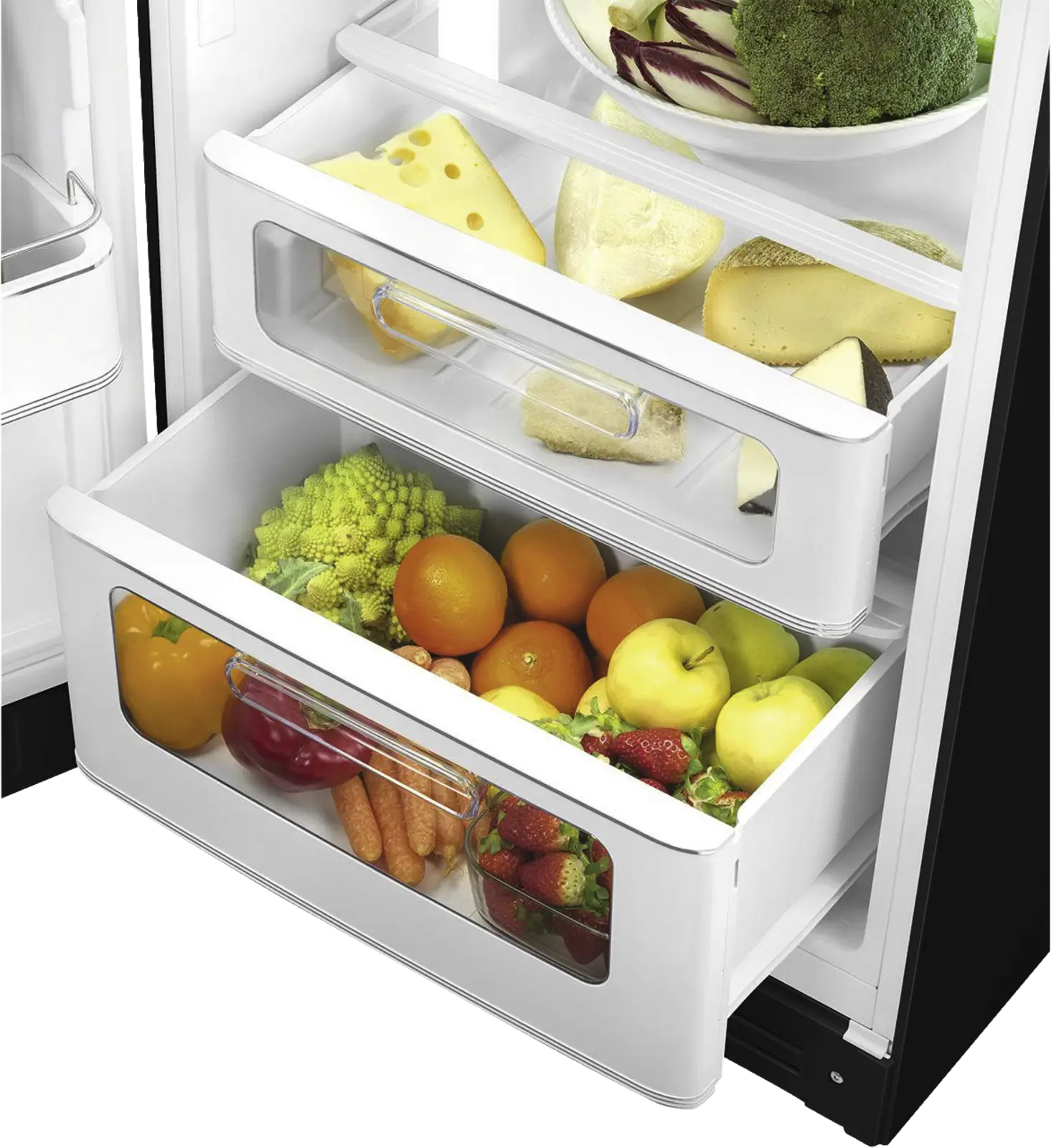 SMEG FAB30LBL6 Koel-vriescombinatie 50's Style - Zwart
