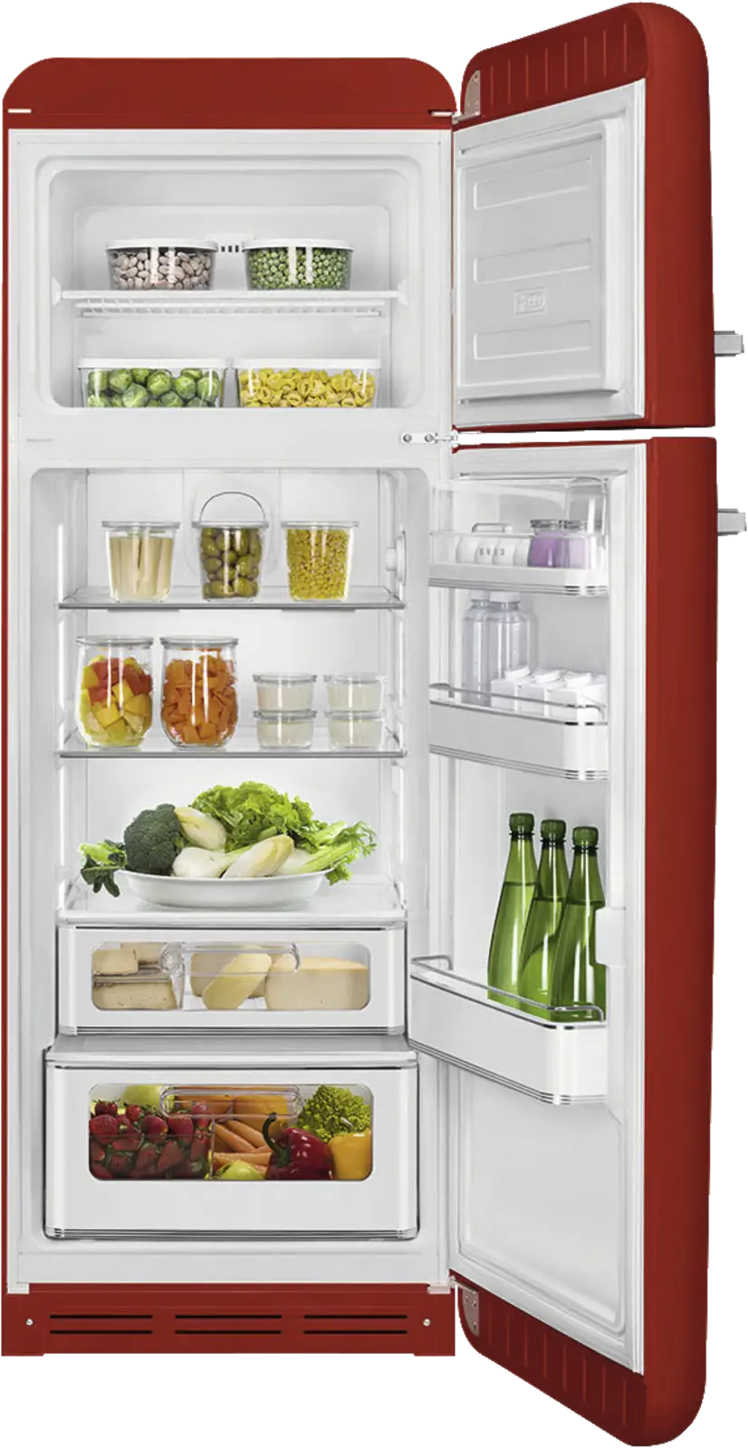 SMEG FAB30RRD6 Koel-vriescombinatie 50's Style - Rood