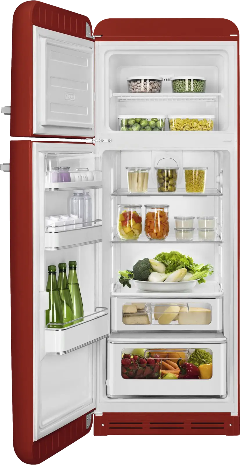 SMEG FAB30LRD6 Koel-vriescombinatie 50's Style - Rood