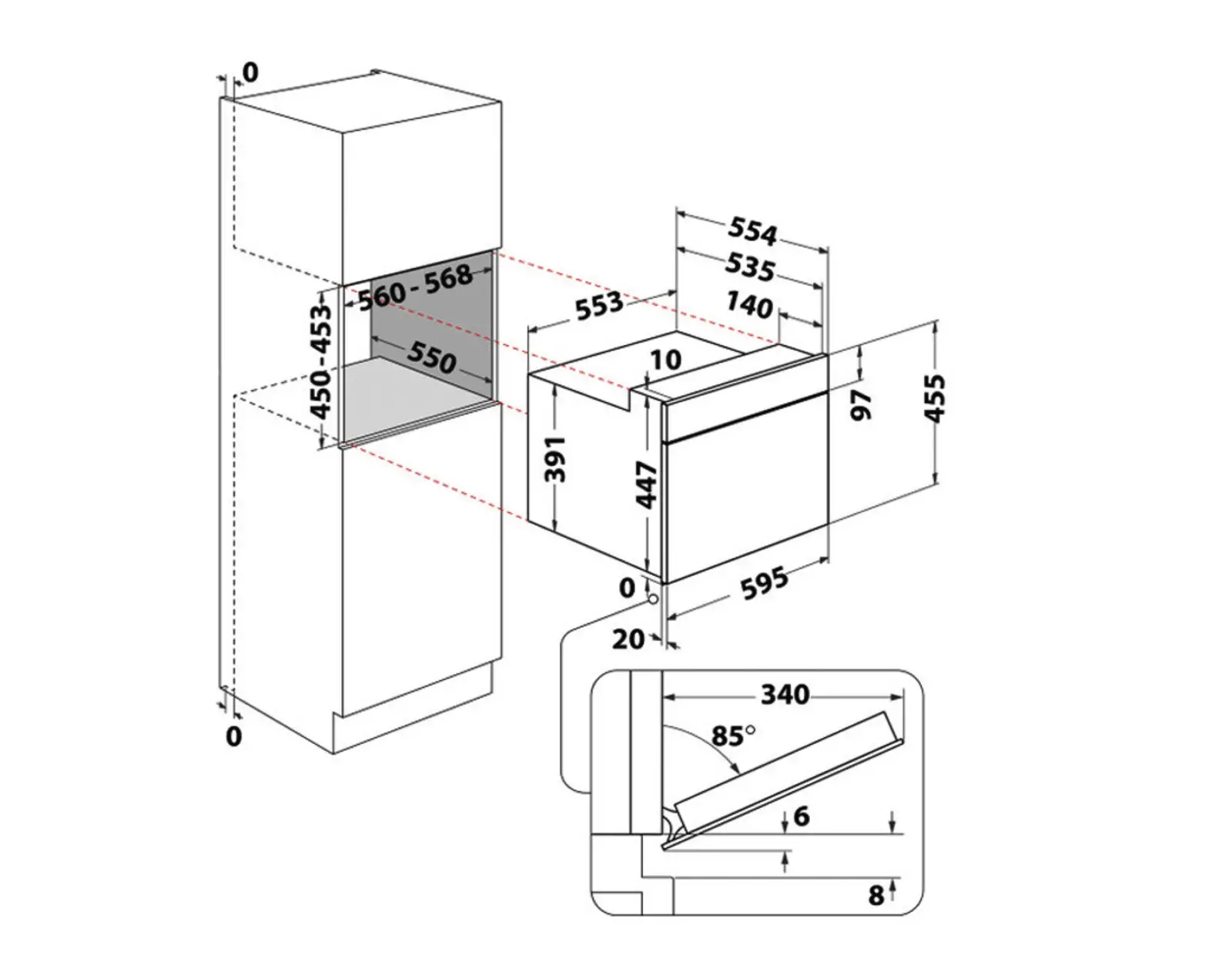 Whirlpool MBP A540 X Inbouw Combimagnetron 