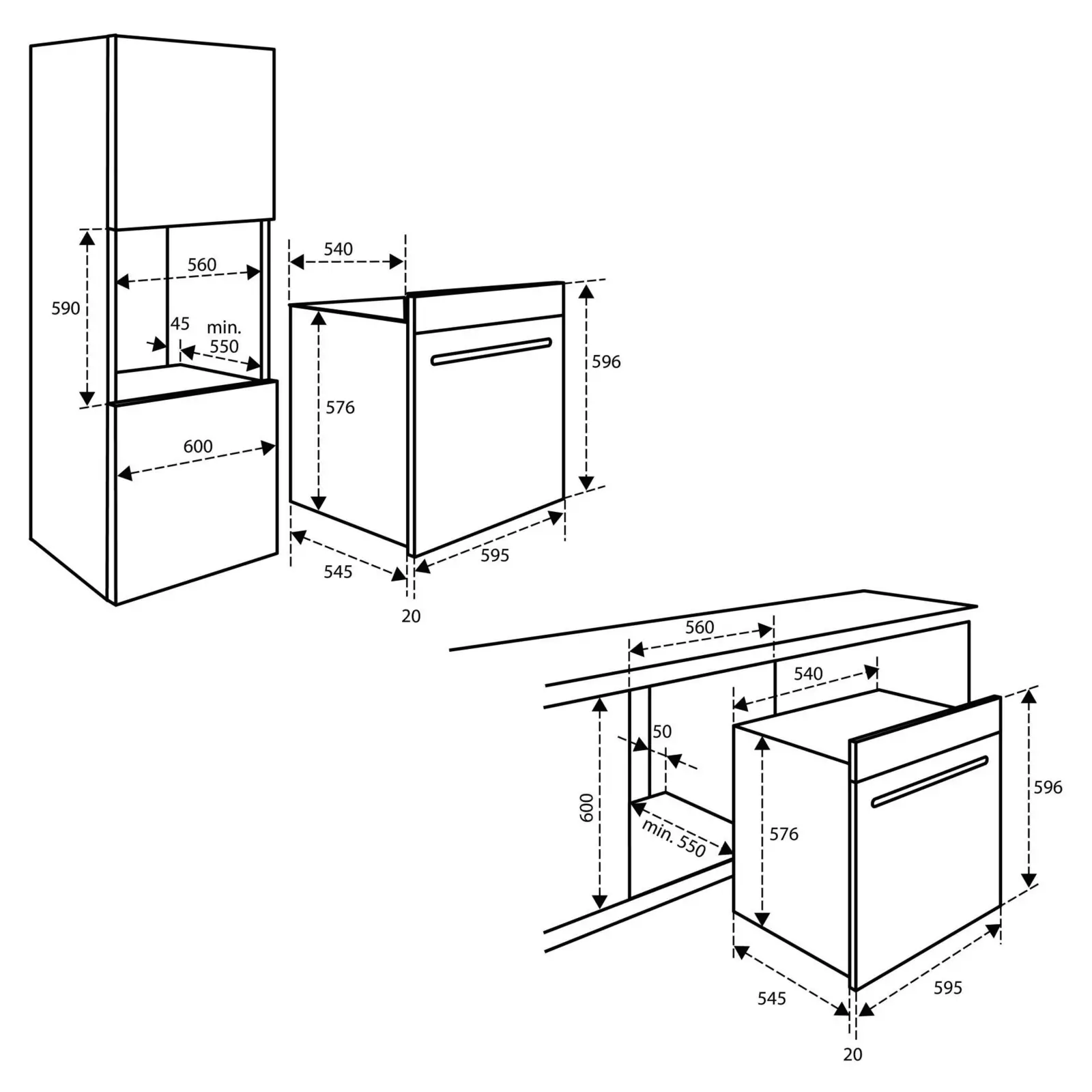 Inventum IOM6035GT Inbouwoven 