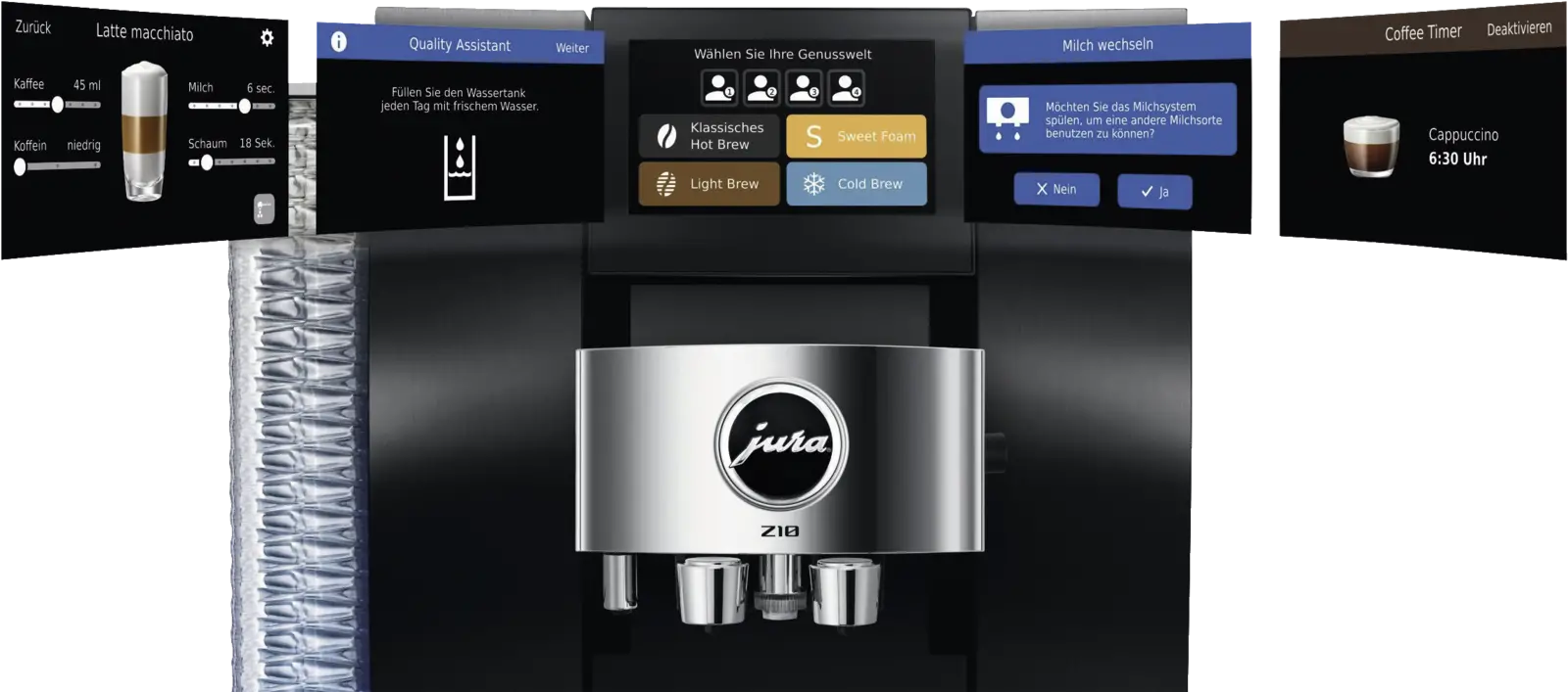 JURA Z10 Aluminium Black (EB) Volautomatische Koffiemachine