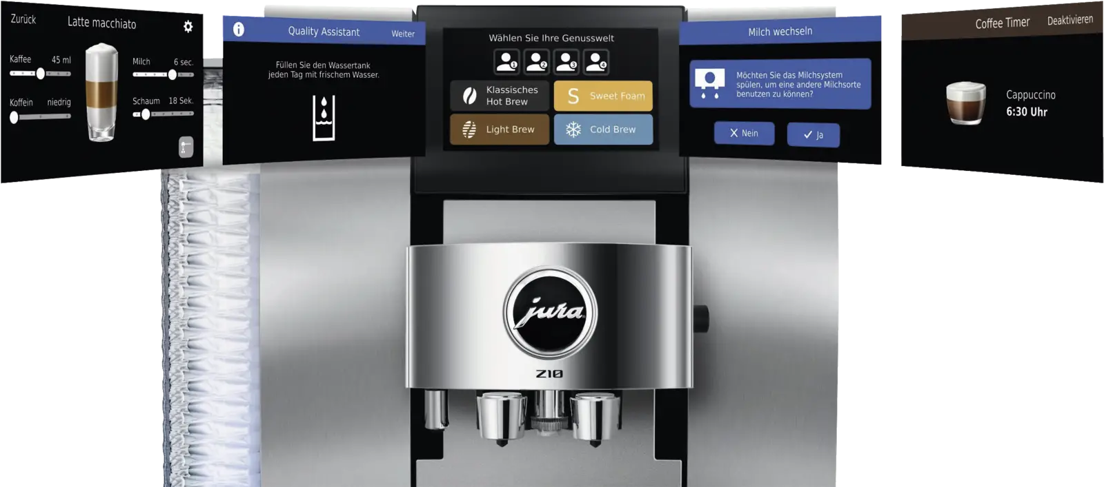 JURA Z10 Aluminium White (EB) Volautomatische Koffiemachine