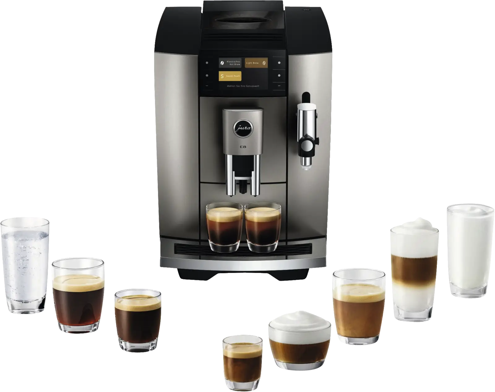 JURA E8 Midnight Silver (ED) Volautomatische Koffiemachine